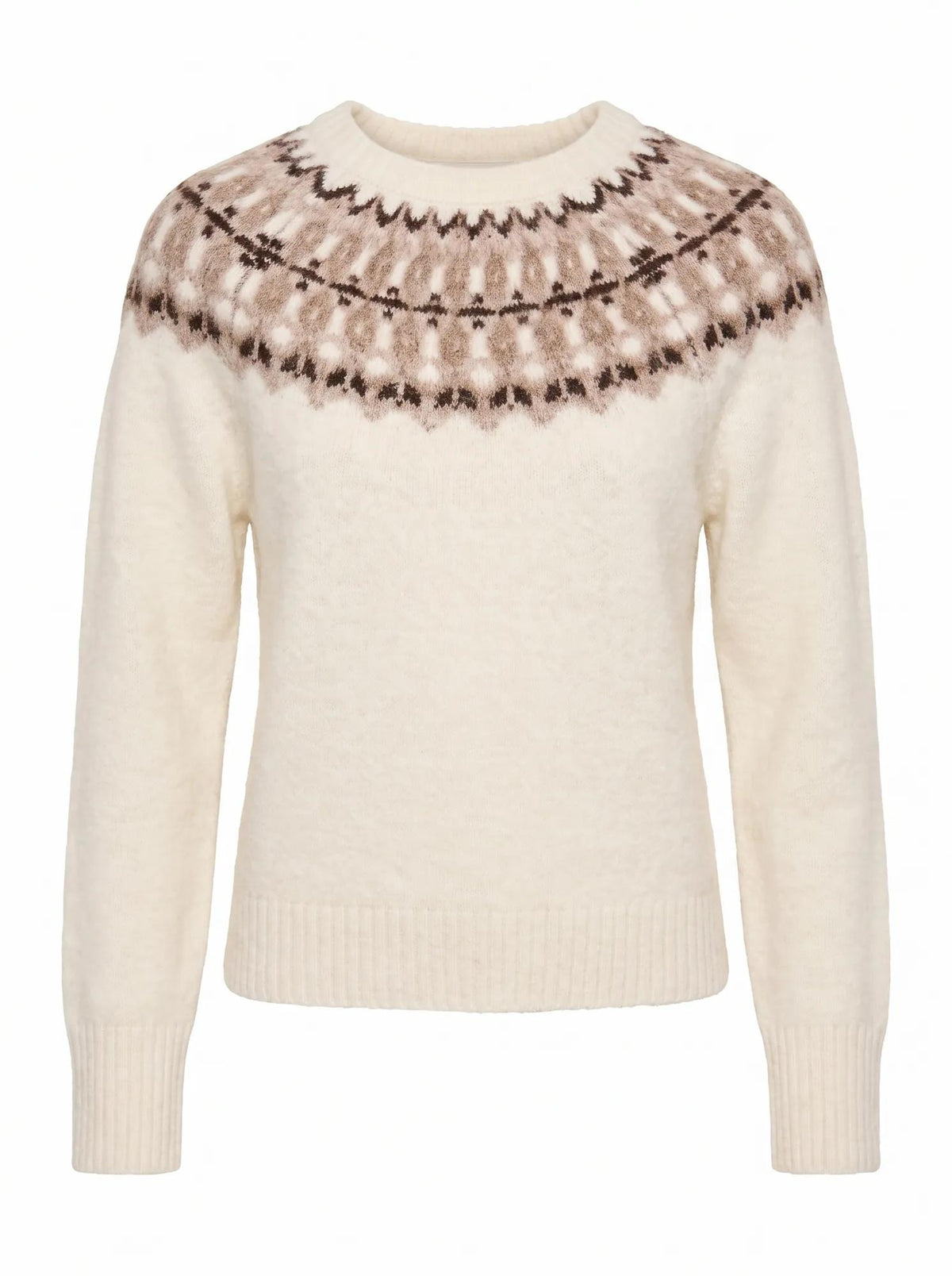 Rosa Fair Isle Sweater Cream Fair Isle_mannequin