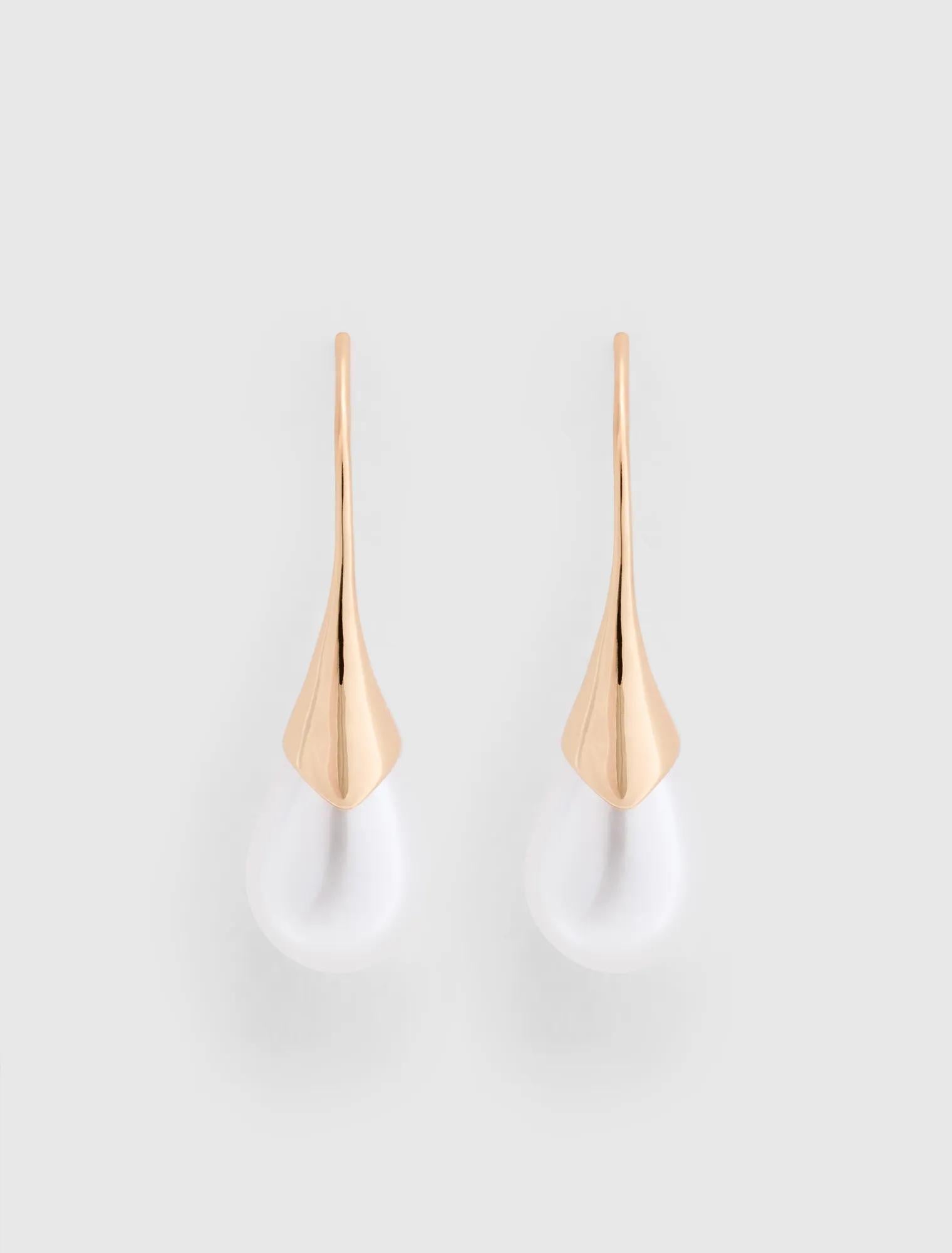 Poppy Pearl Droplet Earring Pearl/Gold