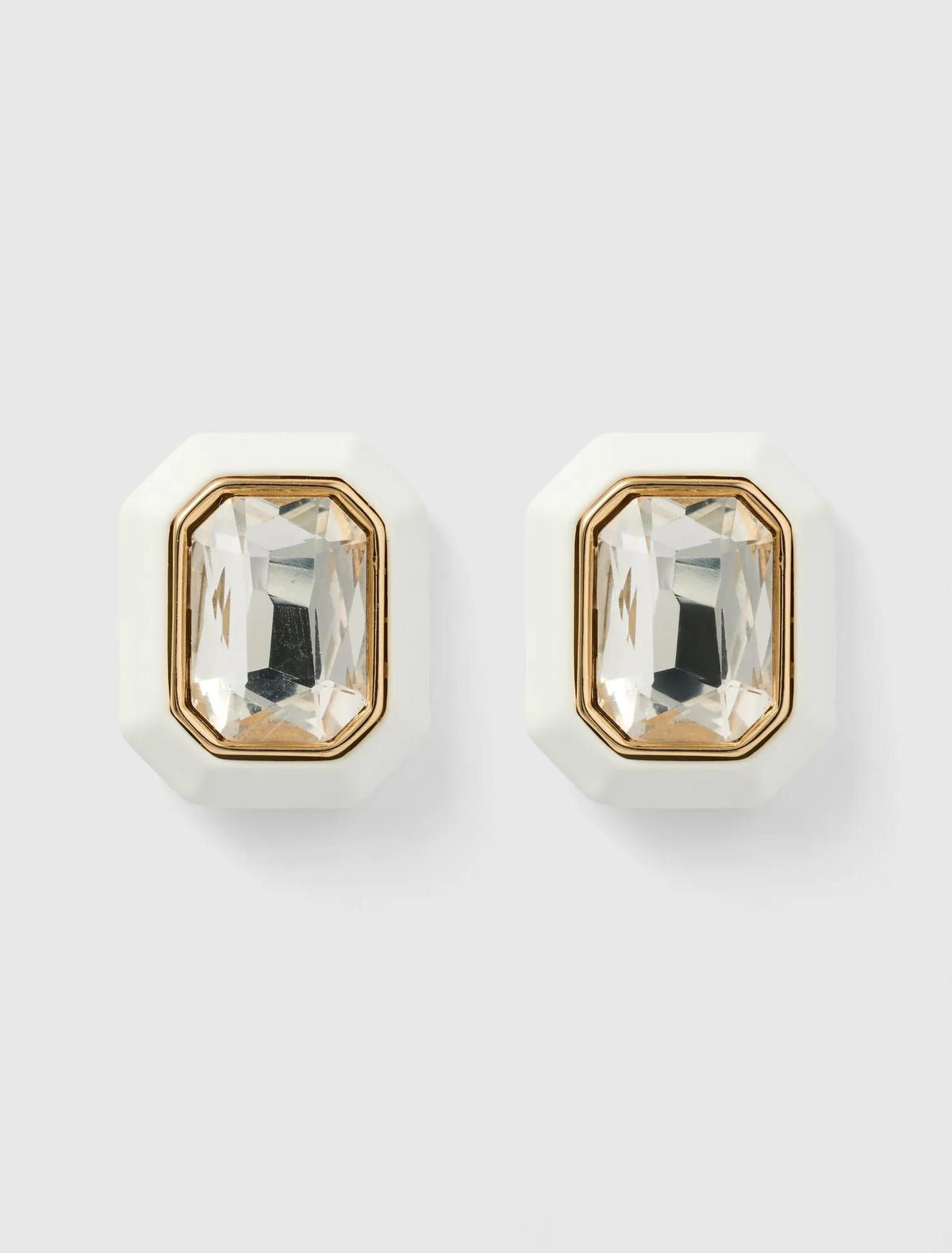 Fran Frame Stone Stud White/ Crystal_mannequin