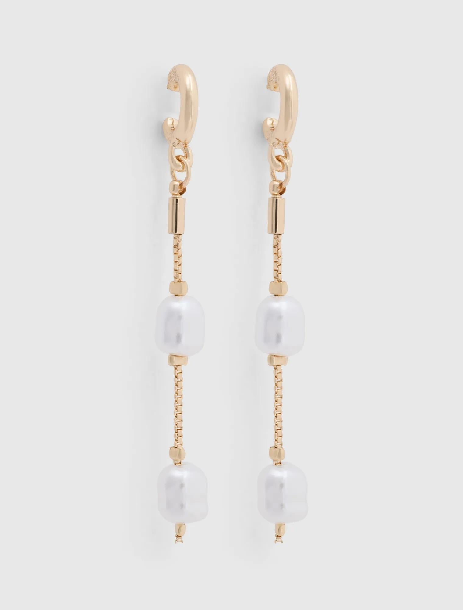 Eva Pearl Elegant Earring Pearl/Gold