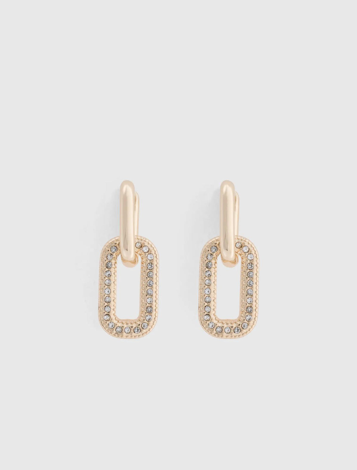 Sunny Small Link Earring Gold/Crystal_mannequin