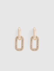Sunny Small Link Earring Gold/Crystal