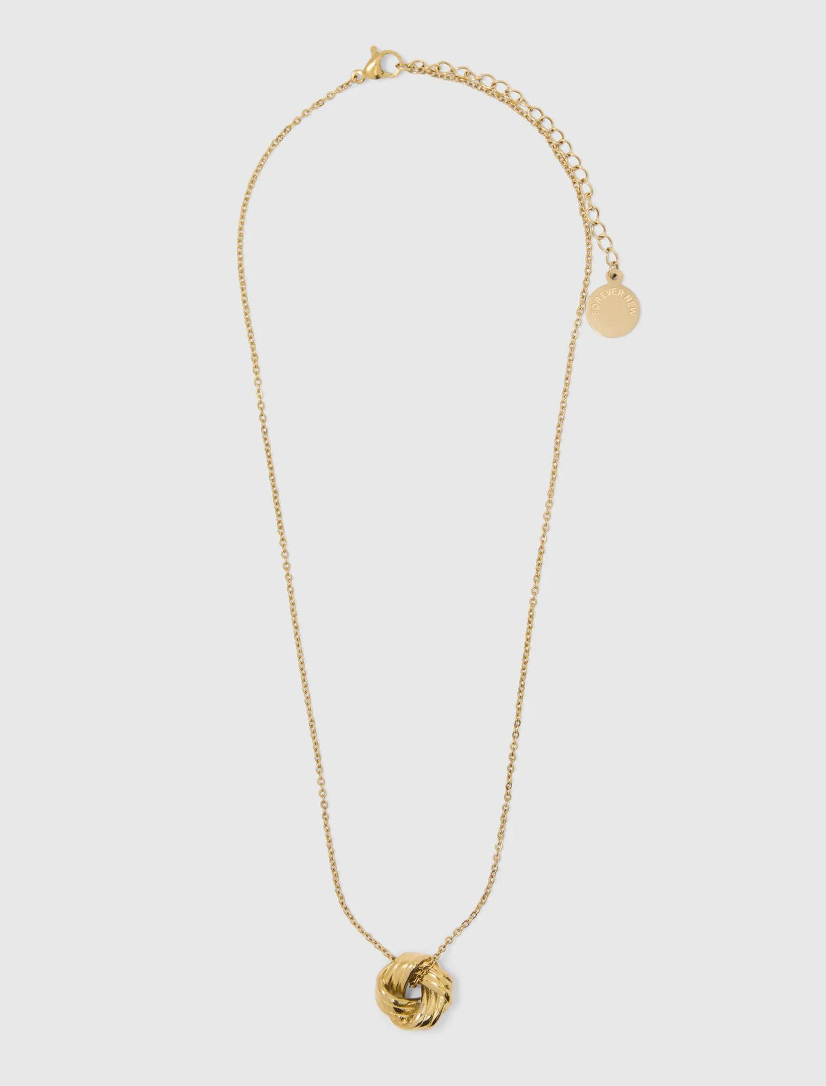 Tulsa Twist Pendant Necklace Gold Plated_mannequin