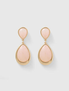 Pip Stone Drop Earring Peach Gold_mannequin
