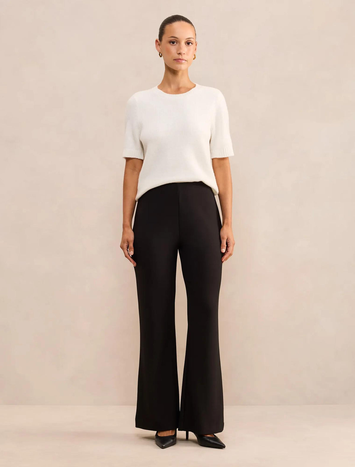 Maia Petite Flare Pant Black