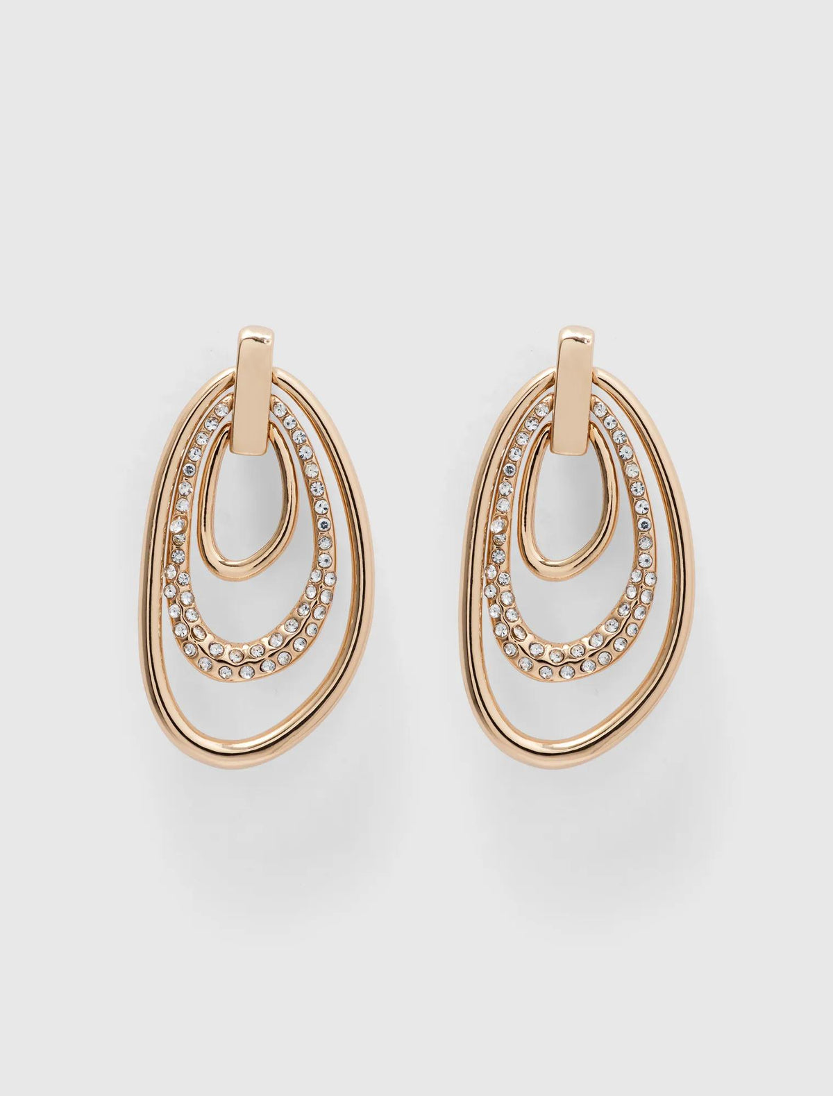 Olwyn Loop Earring Crystal/Gold_mannequin