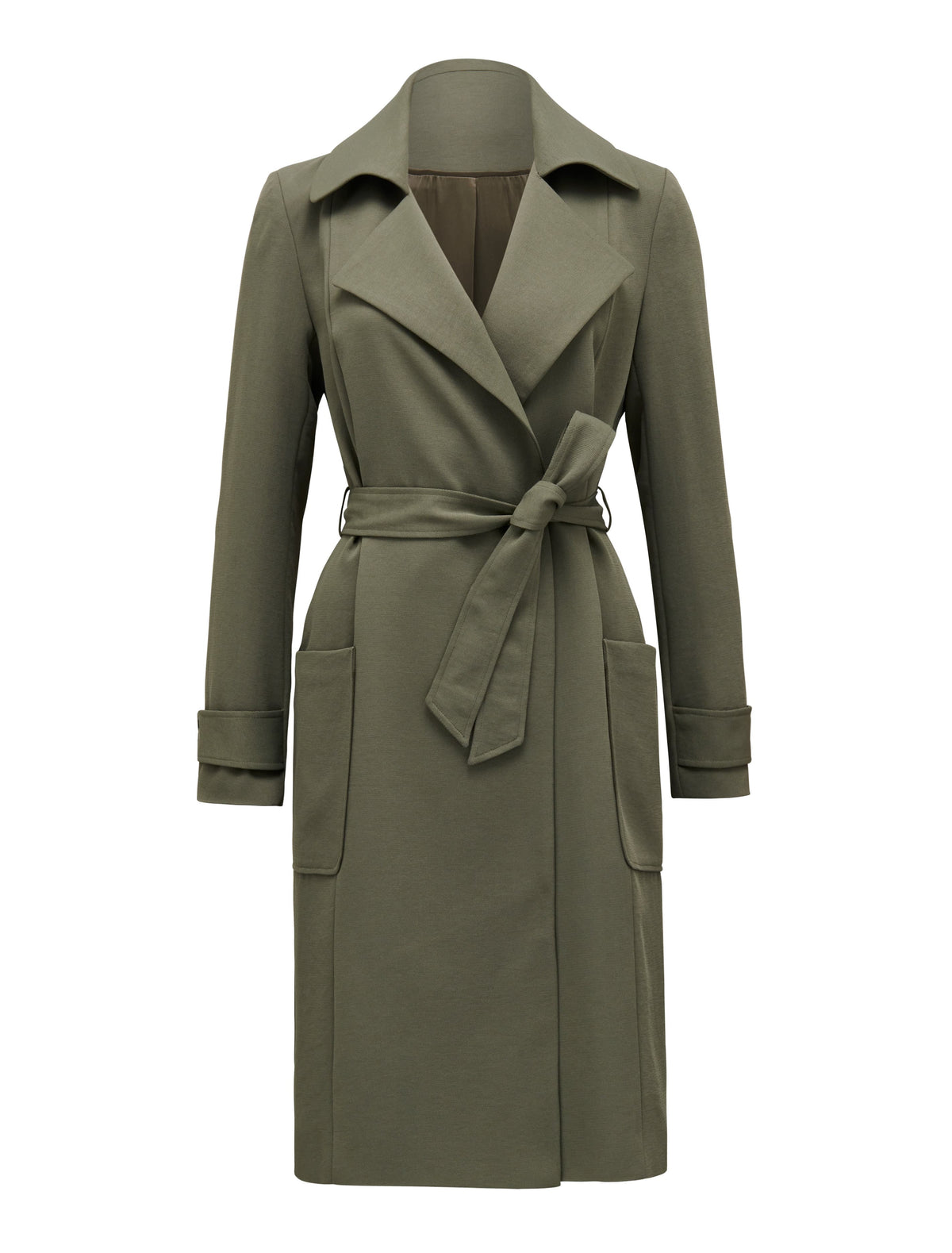 HANNAH SOFT TRENCH Khaki Sage_mannequin
