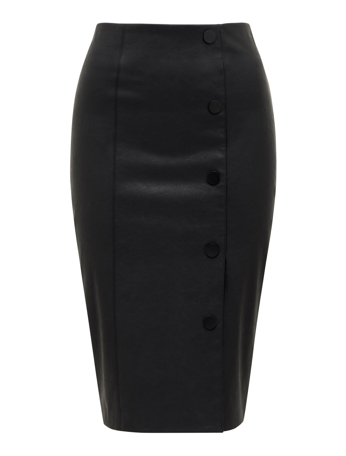AMELIA PU SNAP WRAP PENCIL Black_mannequin
