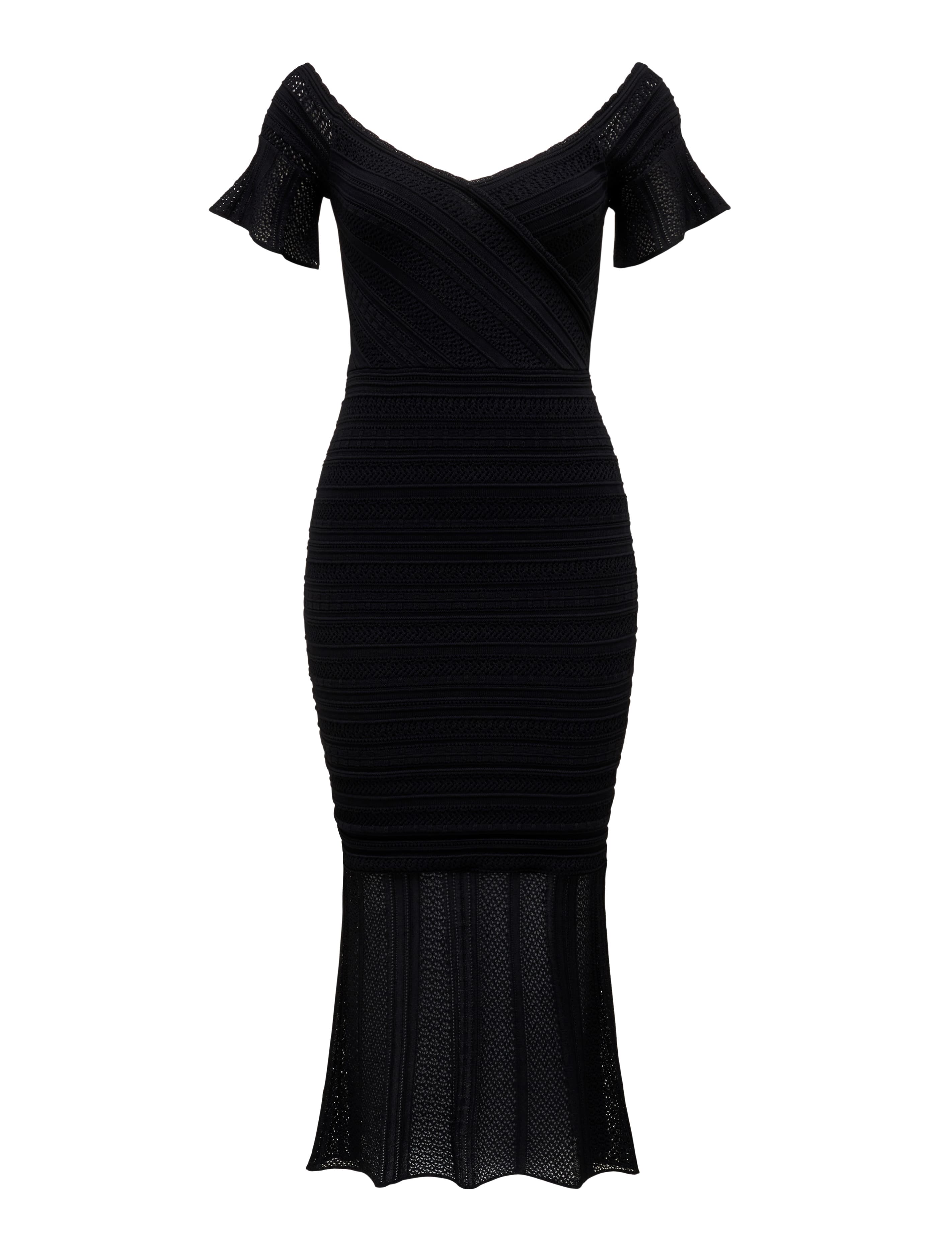 Dana Pretty Stitch Dress Black_mannequin