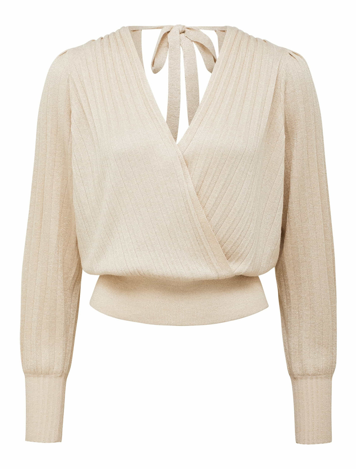 Cindy Pleat Knit Top Champagne_mannequin