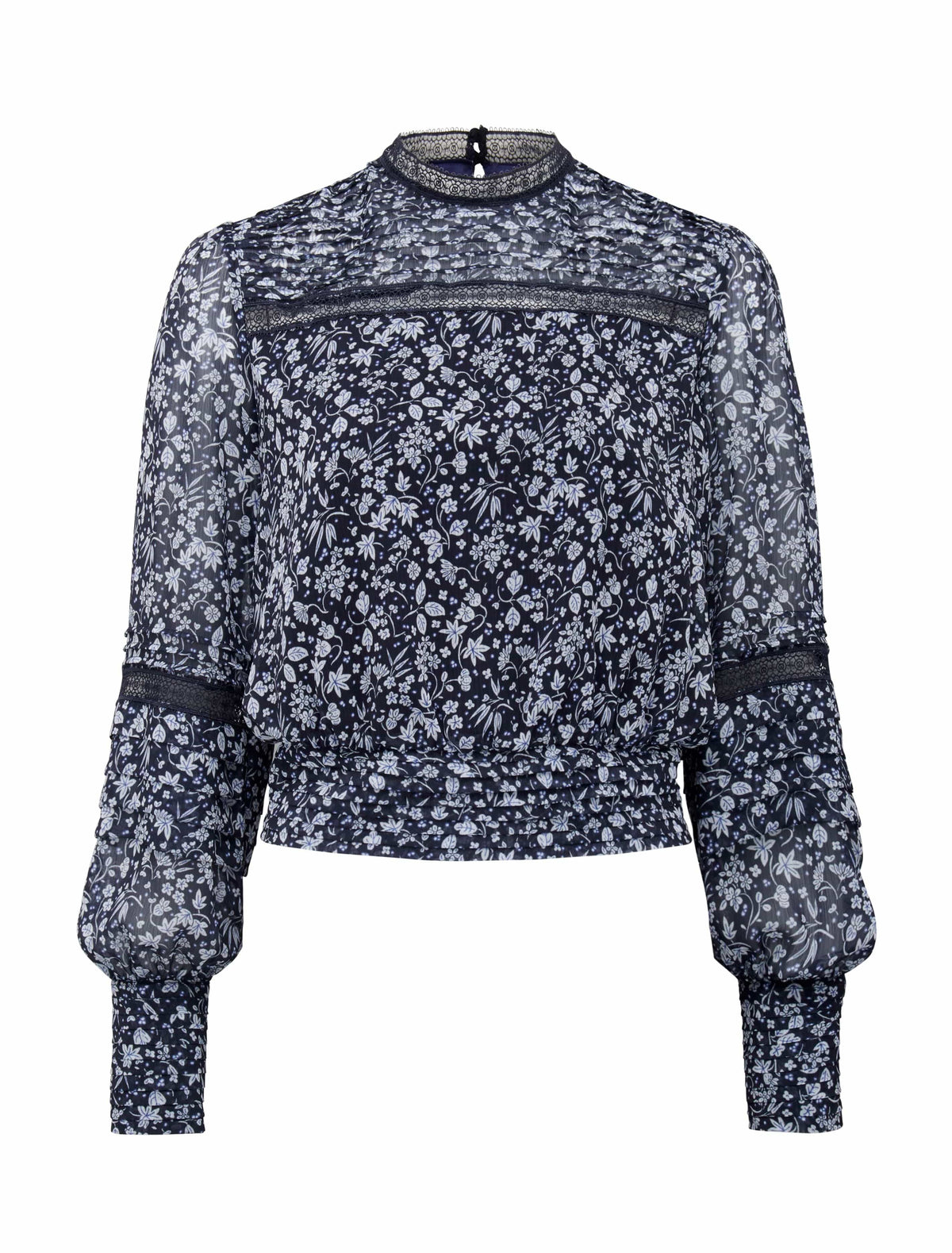 Norah Pintuck Ditsy Blouse Climbing Speckled Ditsy_mannequin
