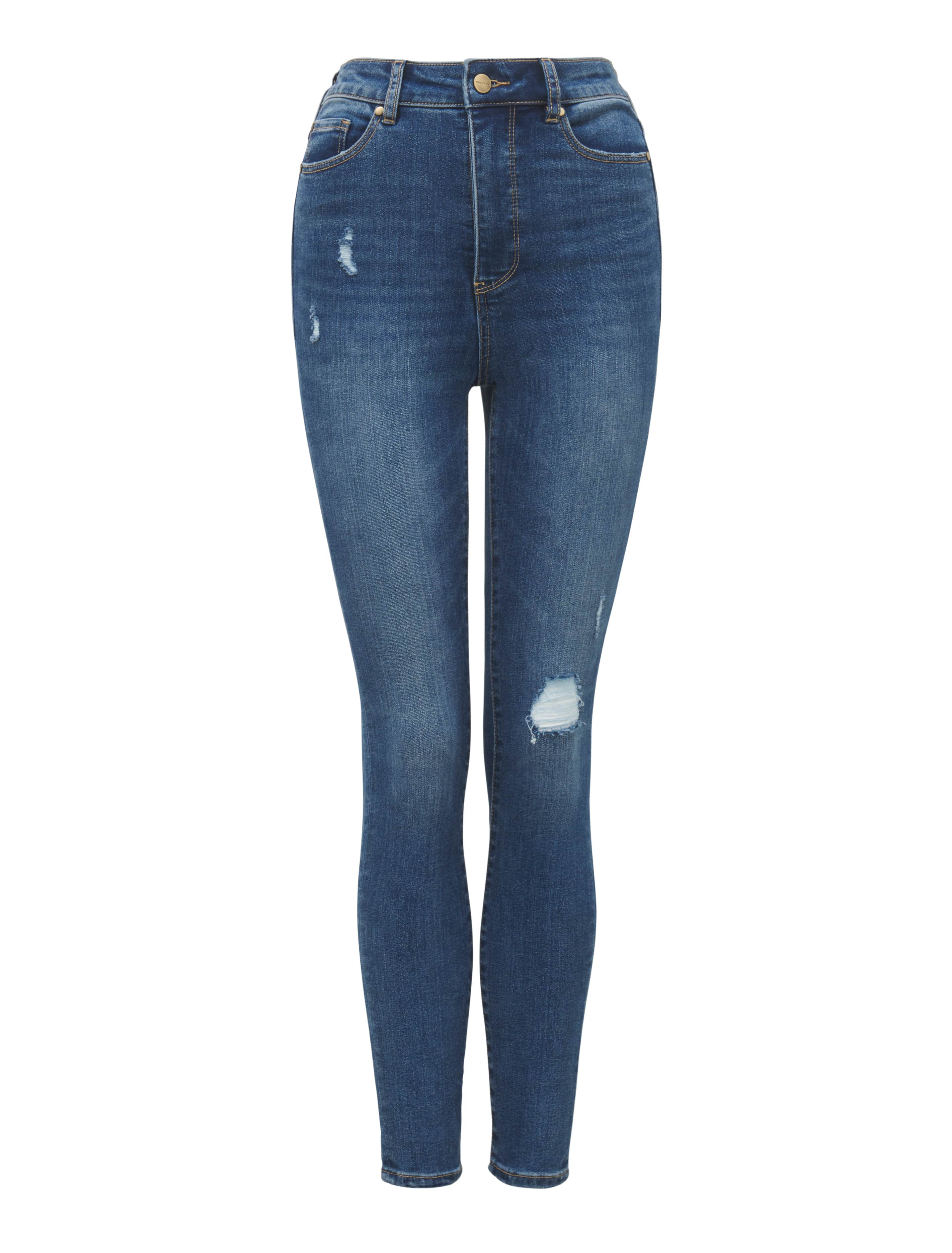 Bella High Rise Sculpting Jean Belize Blue Distress_mannequin