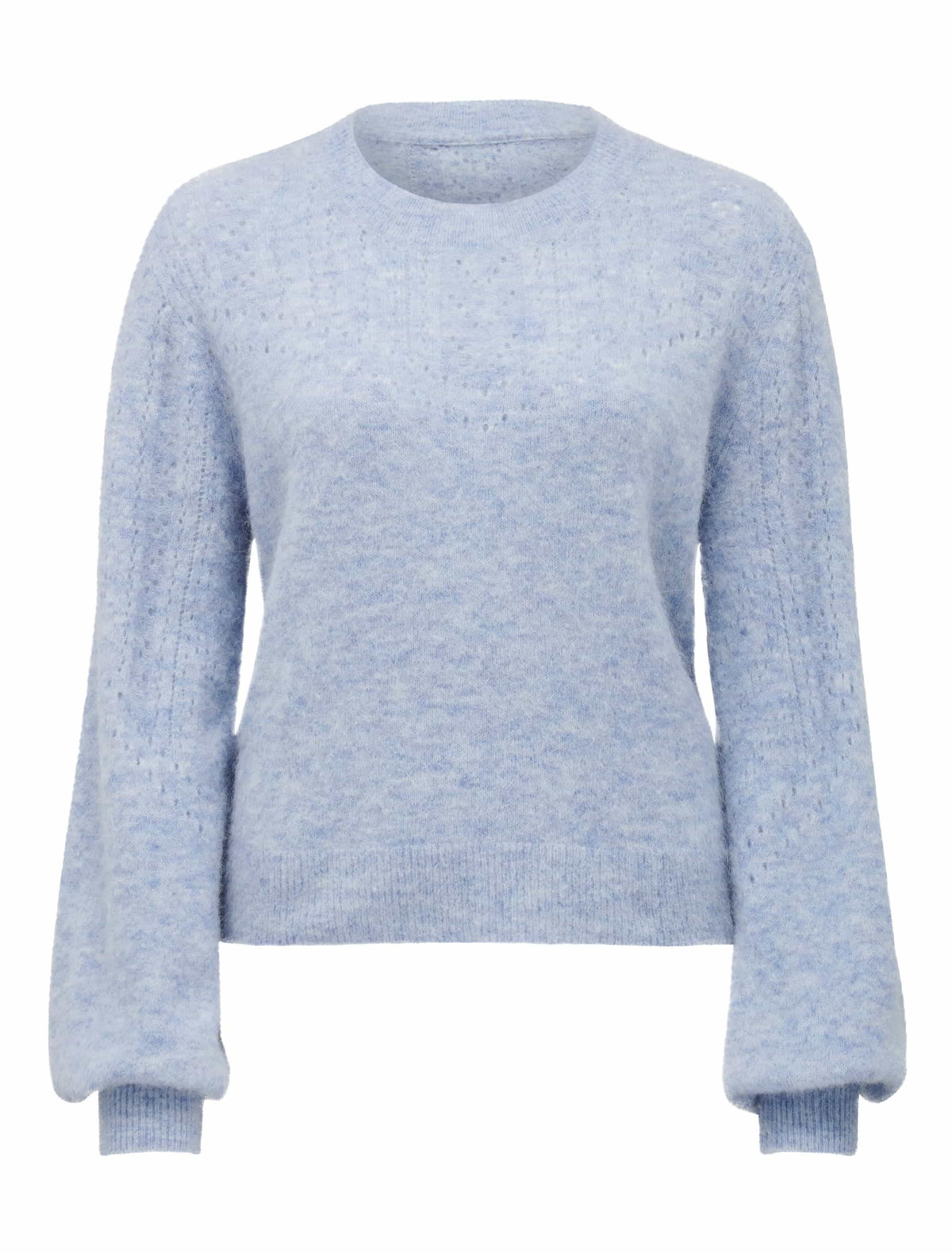 Alexis Brushed Pointelle Yoke Jumper Placid Sky_mannequin