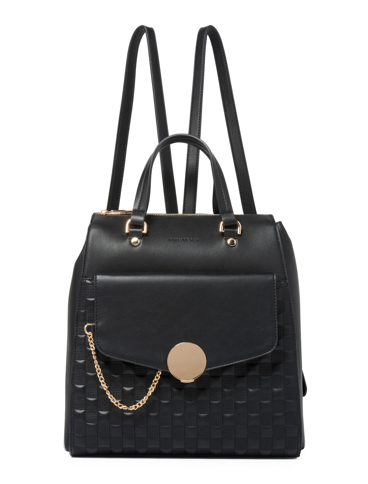 Mona Quilted Laptop Backpack Black_mannequin