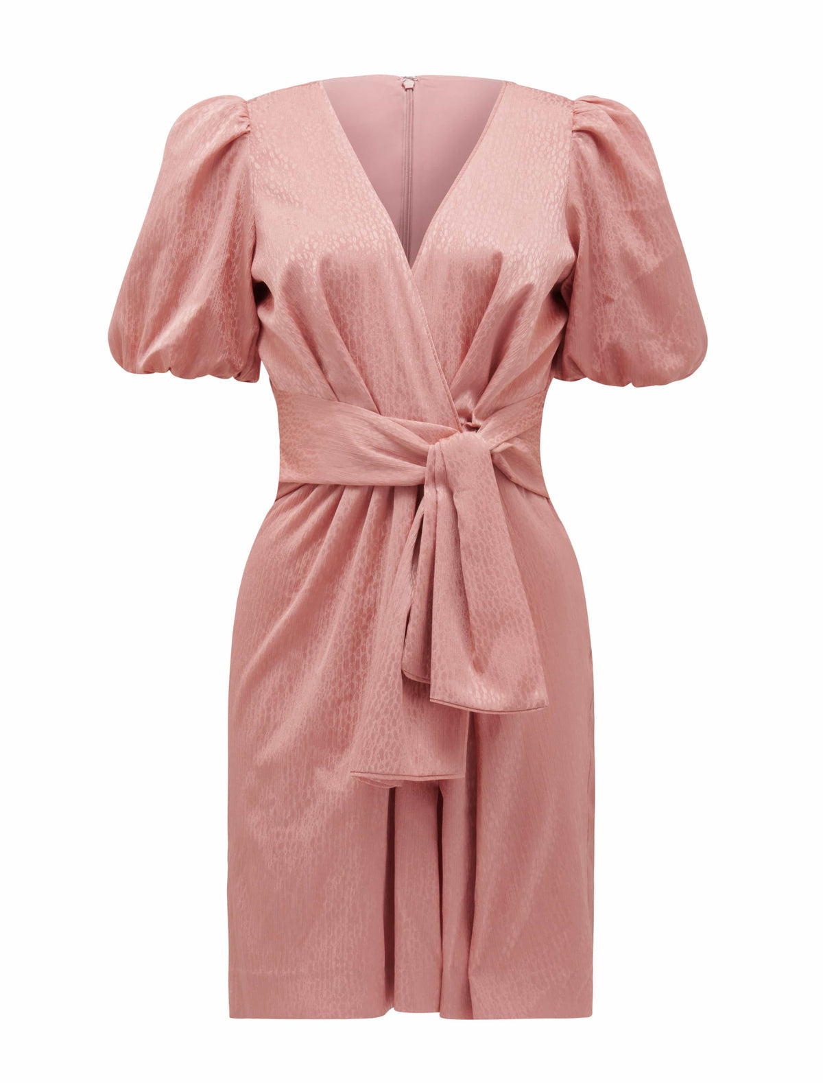 Ellie Jacquard Mini Dress Pastel Salmon_mannequin