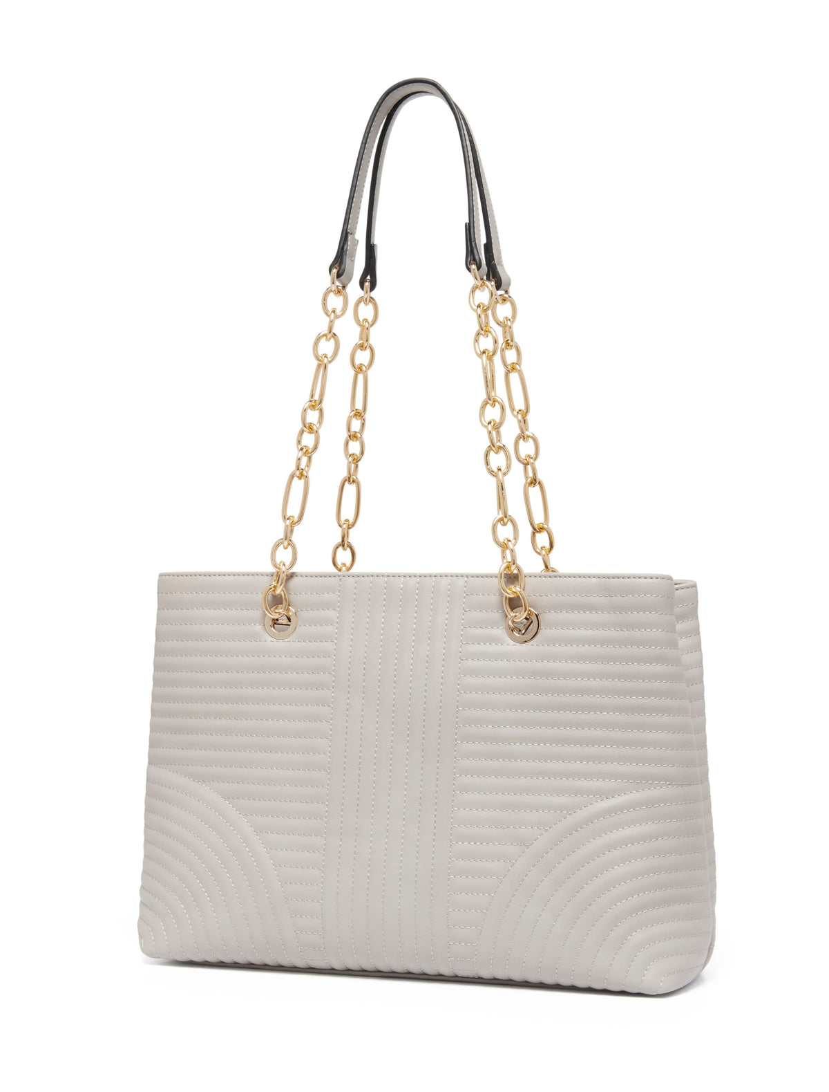 Clarissa Quilted Chain Tote Grey_mannequin