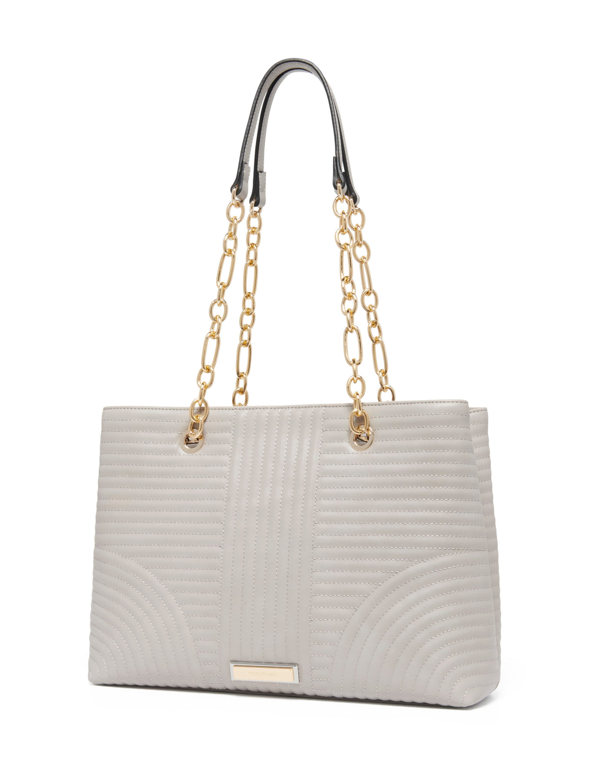 Clarissa Quilted Chain Tote Grey_mannequin