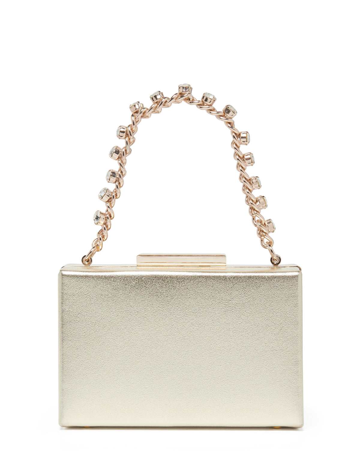 Sadie Stone Handle Clutch Gold_mannequin