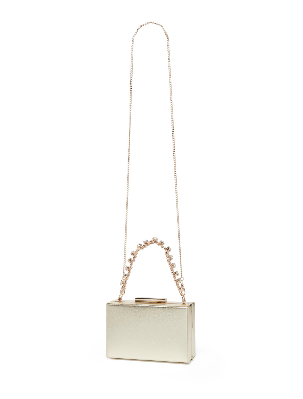 Sadie Stone Handle Clutch Gold_mannequin