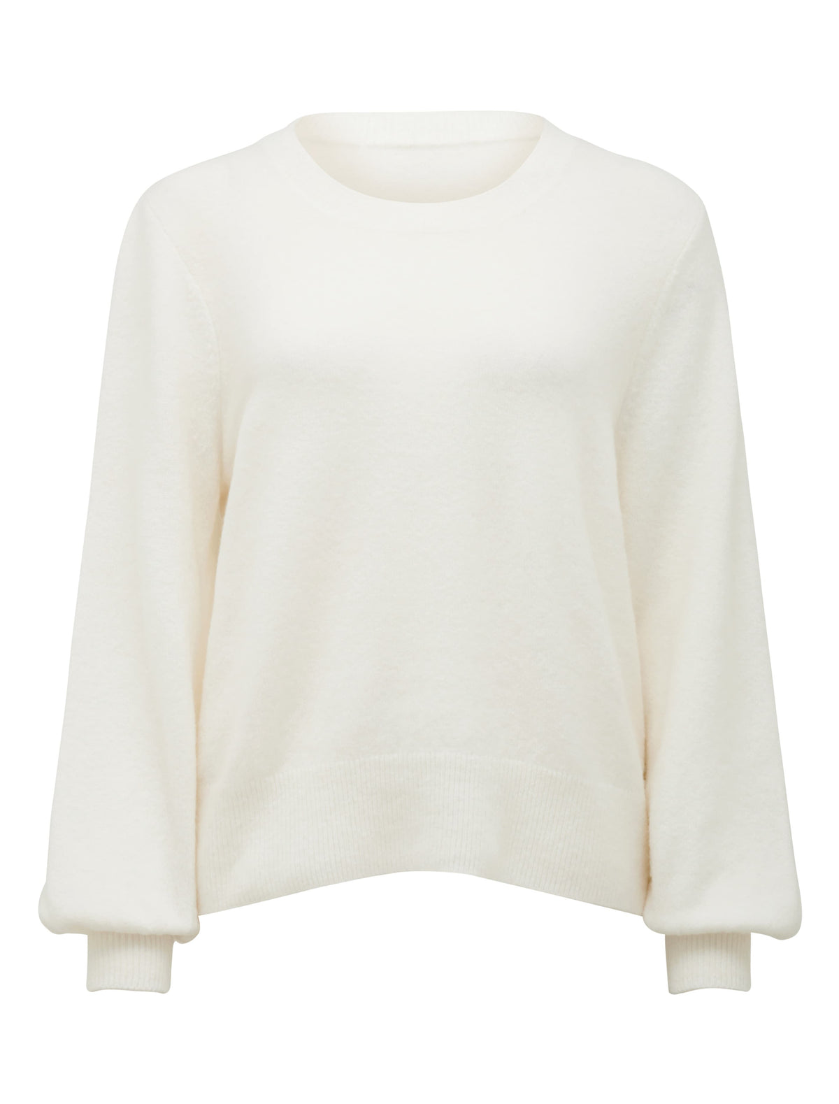 Elissa Blouson Sleeve Wool Jumper Porcelain_mannequin