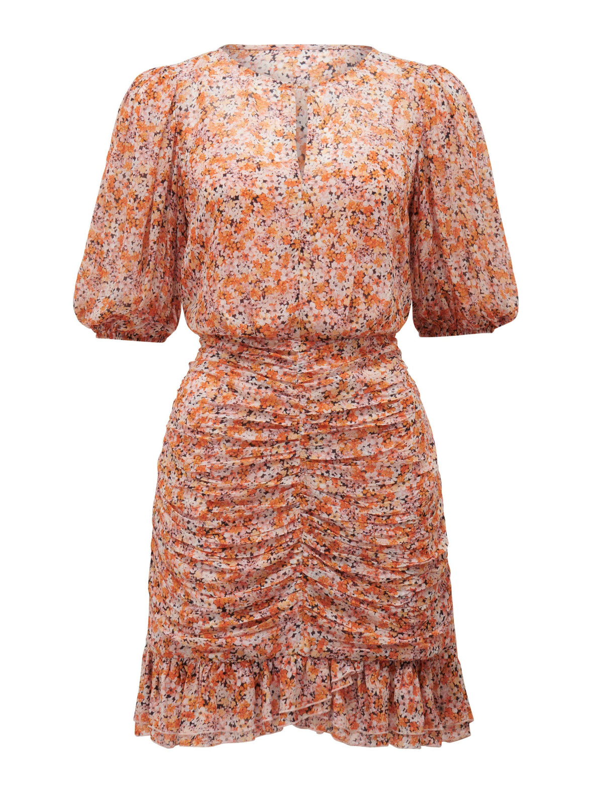 Kylie Ruched Mini Dress Packed Floral Ditsy_mannequin