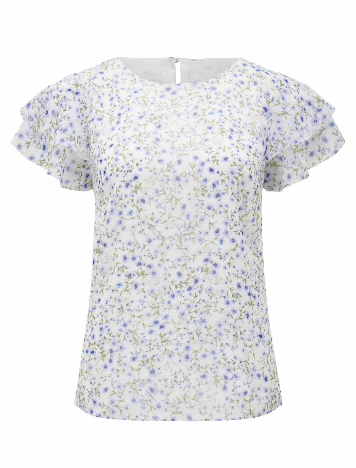 Tasmin Frill Sleeve Blouse SPRINGTIME DITSY_mannequin