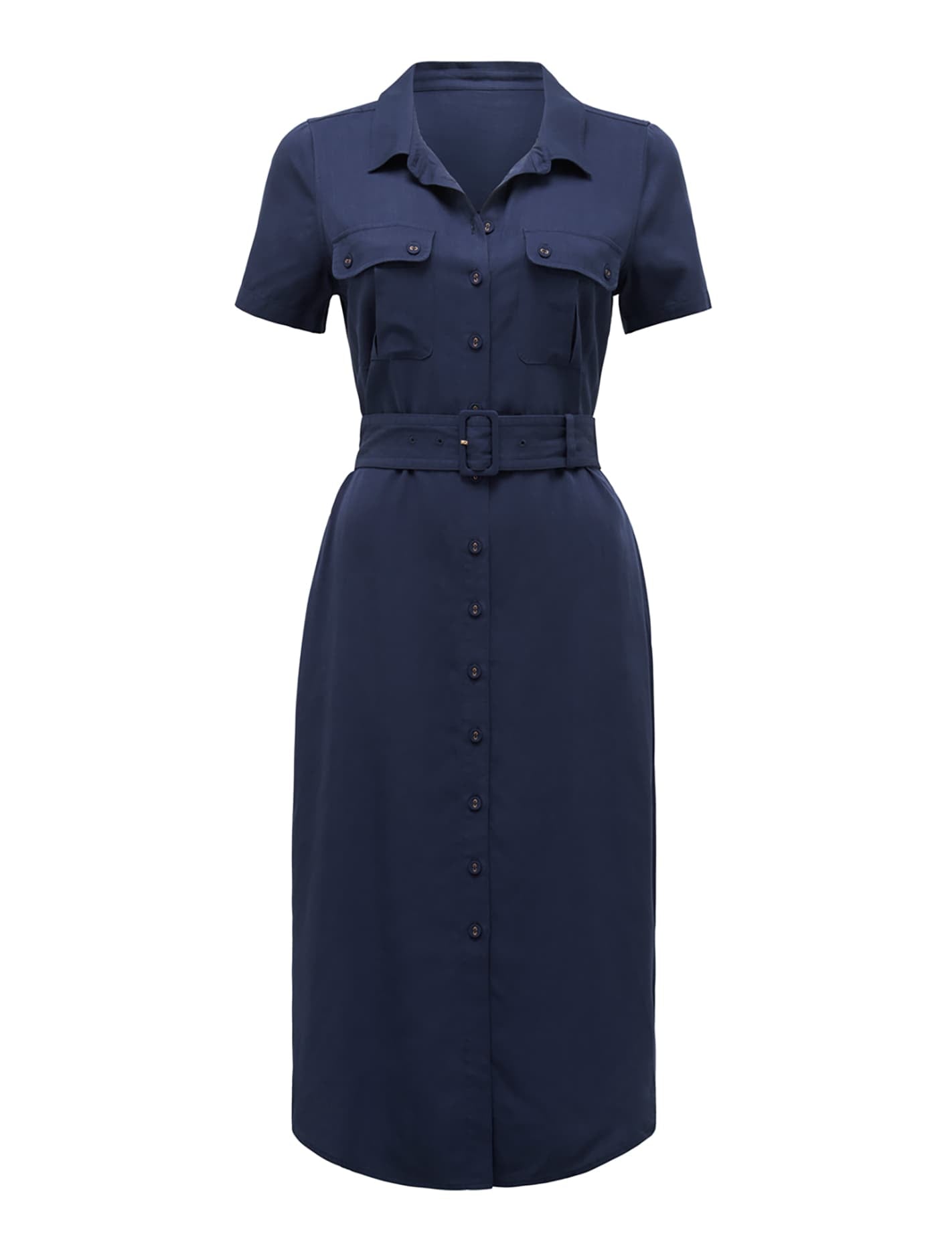 Gaia Utility Midi Dress DARK ROMANCE_mannequin