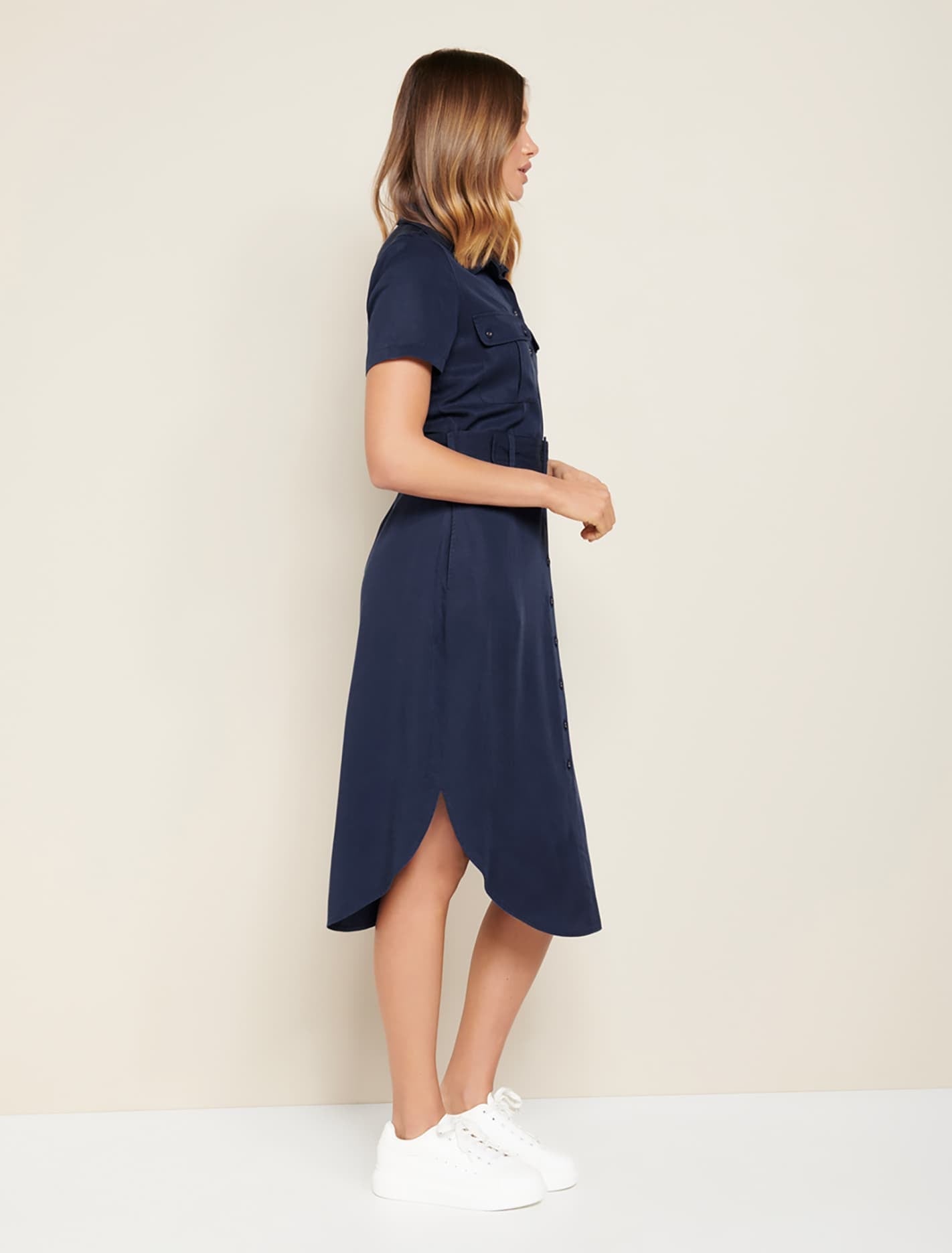 Gaia Utility Midi Dress DARK ROMANCE_mannequin