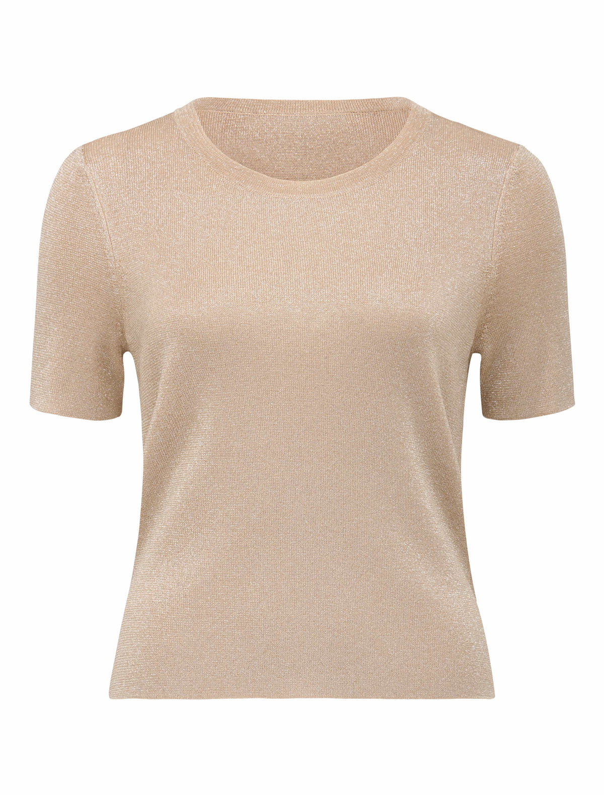 Evelyn Metallic Knit Tee SOFT GOLD LUREX_mannequin