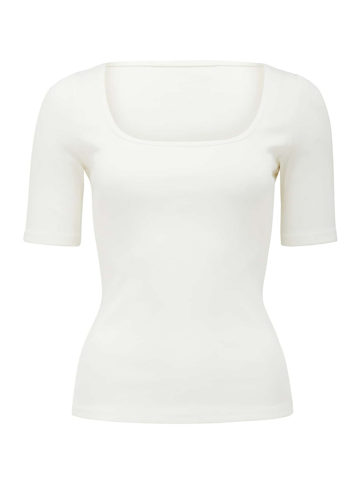 Maddie Square neck rib tee Porcelain_mannequin