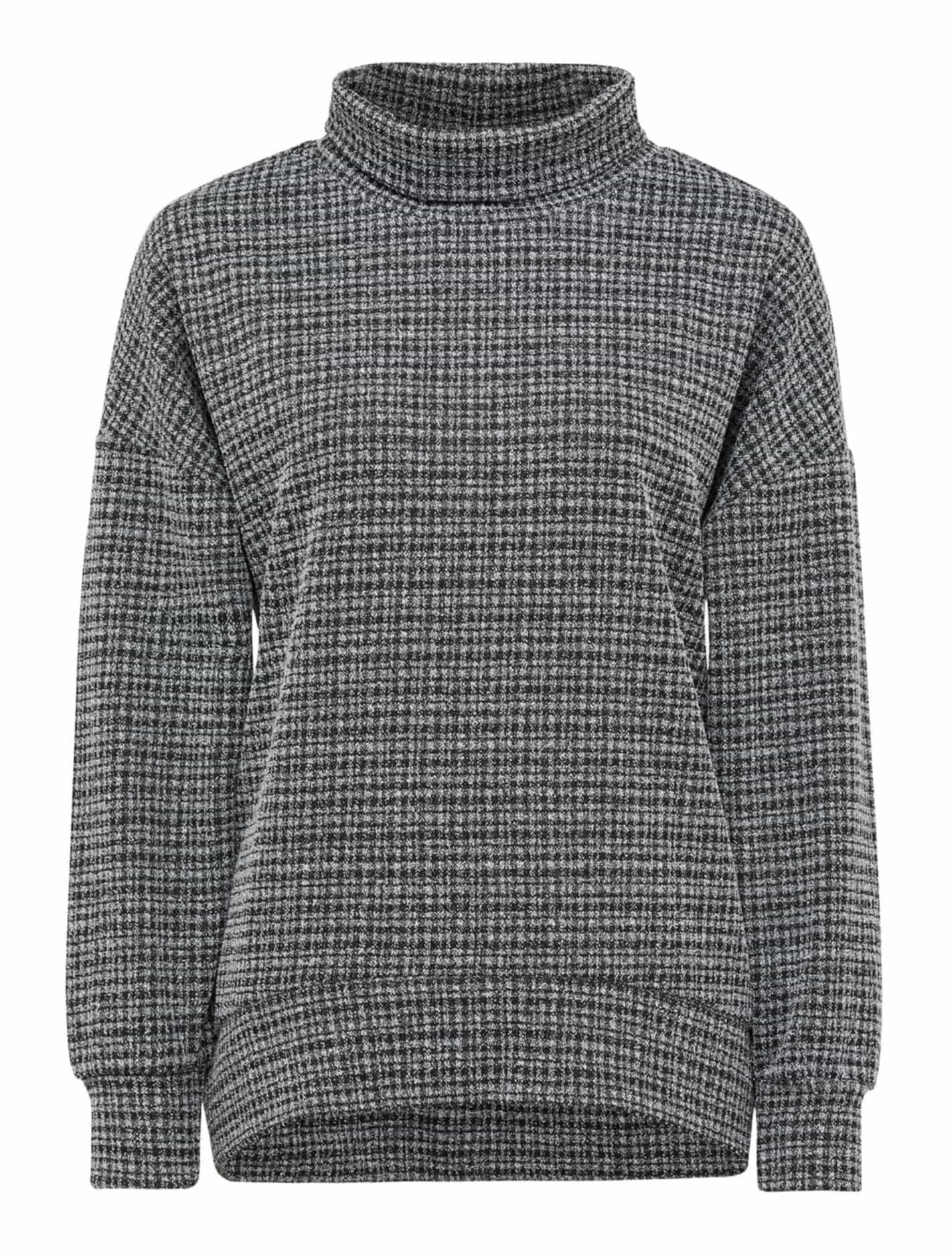 Priya High-Neck Check Slouch Sweater Grey Check_mannequin