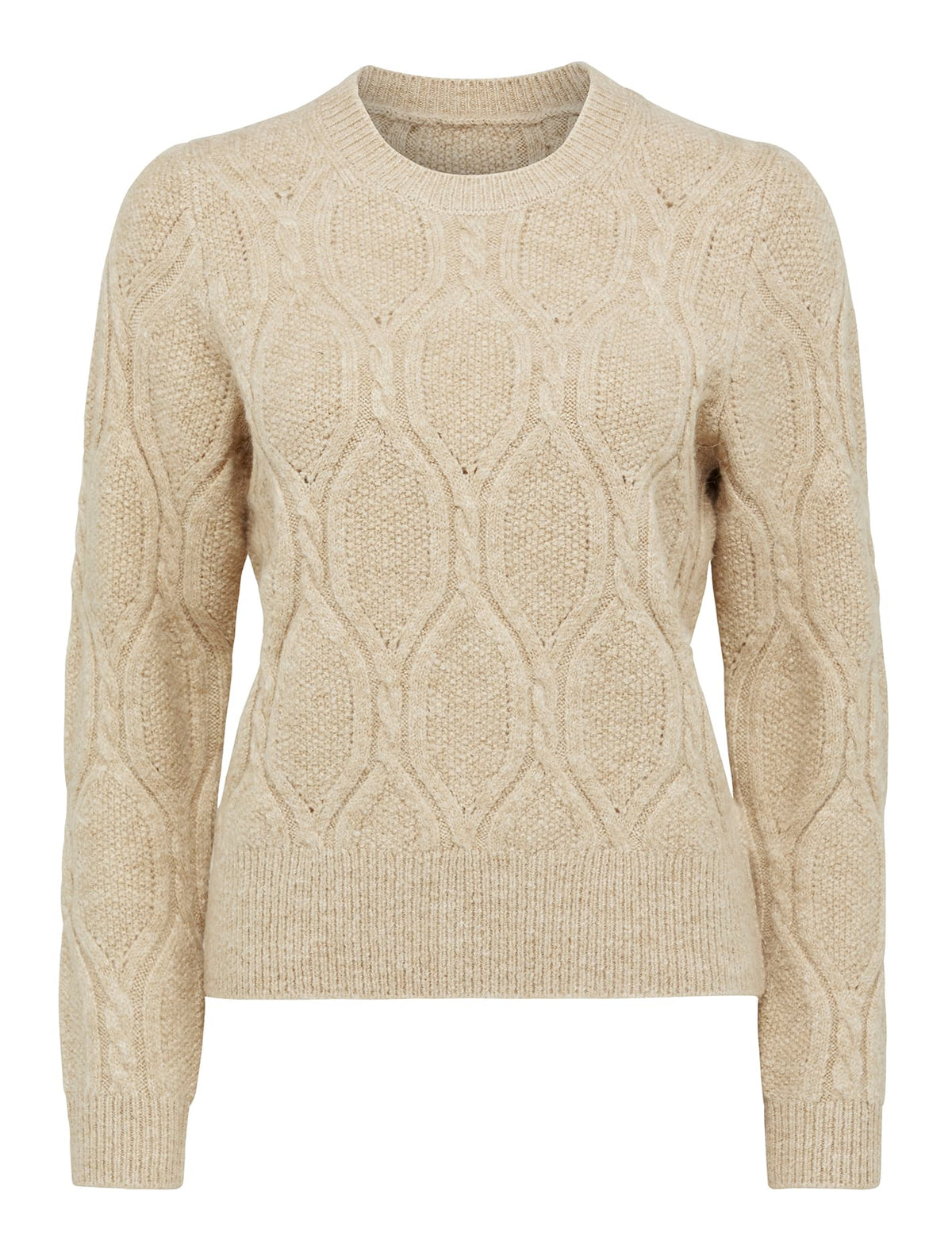 Annie Cable Knit Jumper Soft Camel_mannequin