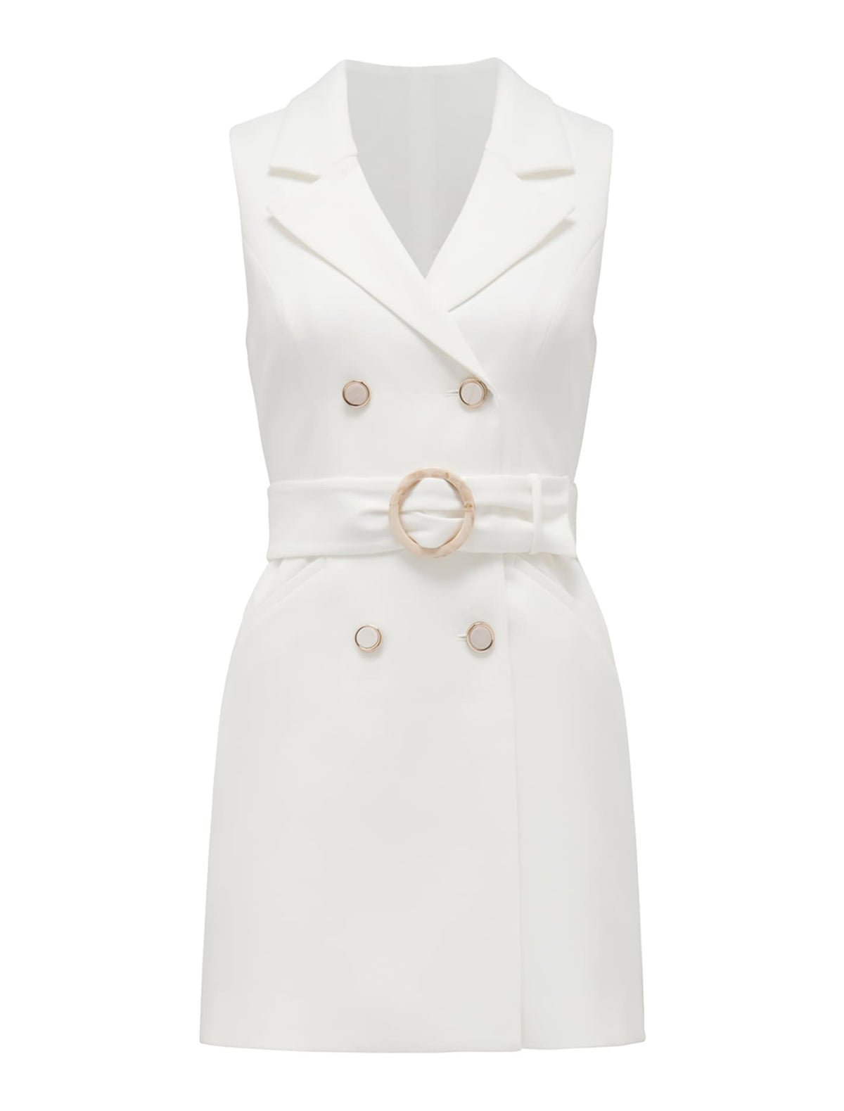 Tessa Sleeveless Blazer Dress Porcelain_mannequin