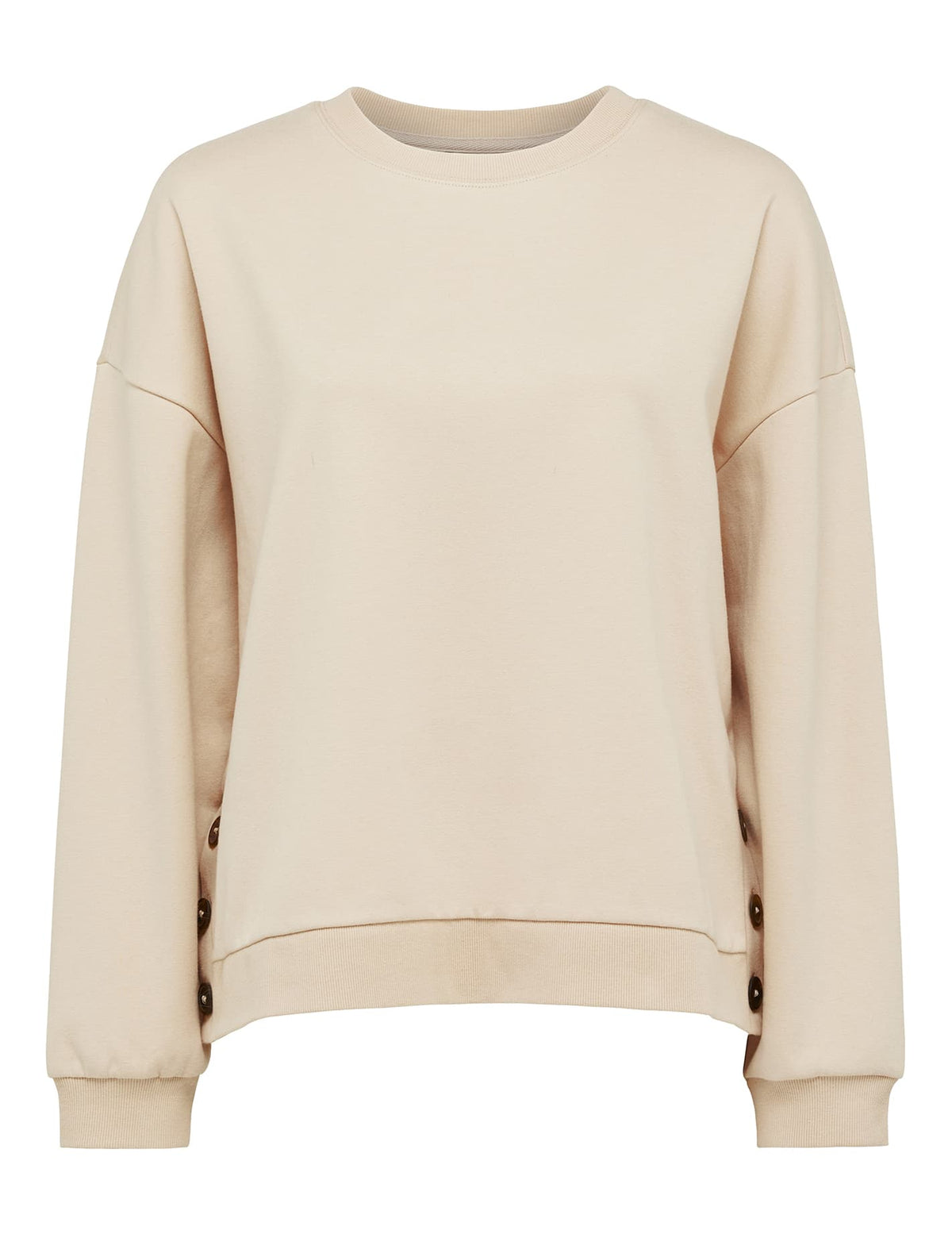 Bridie Button-Detail Sweat Tan_mannequin