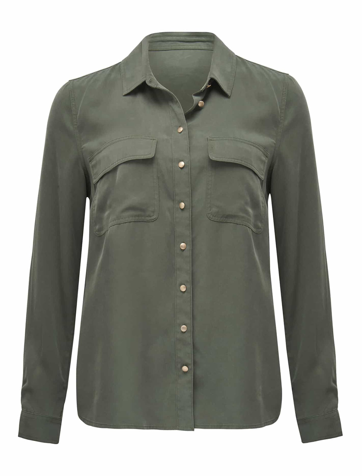 Linda Long-Sleeve Shirt Khaki_mannequin