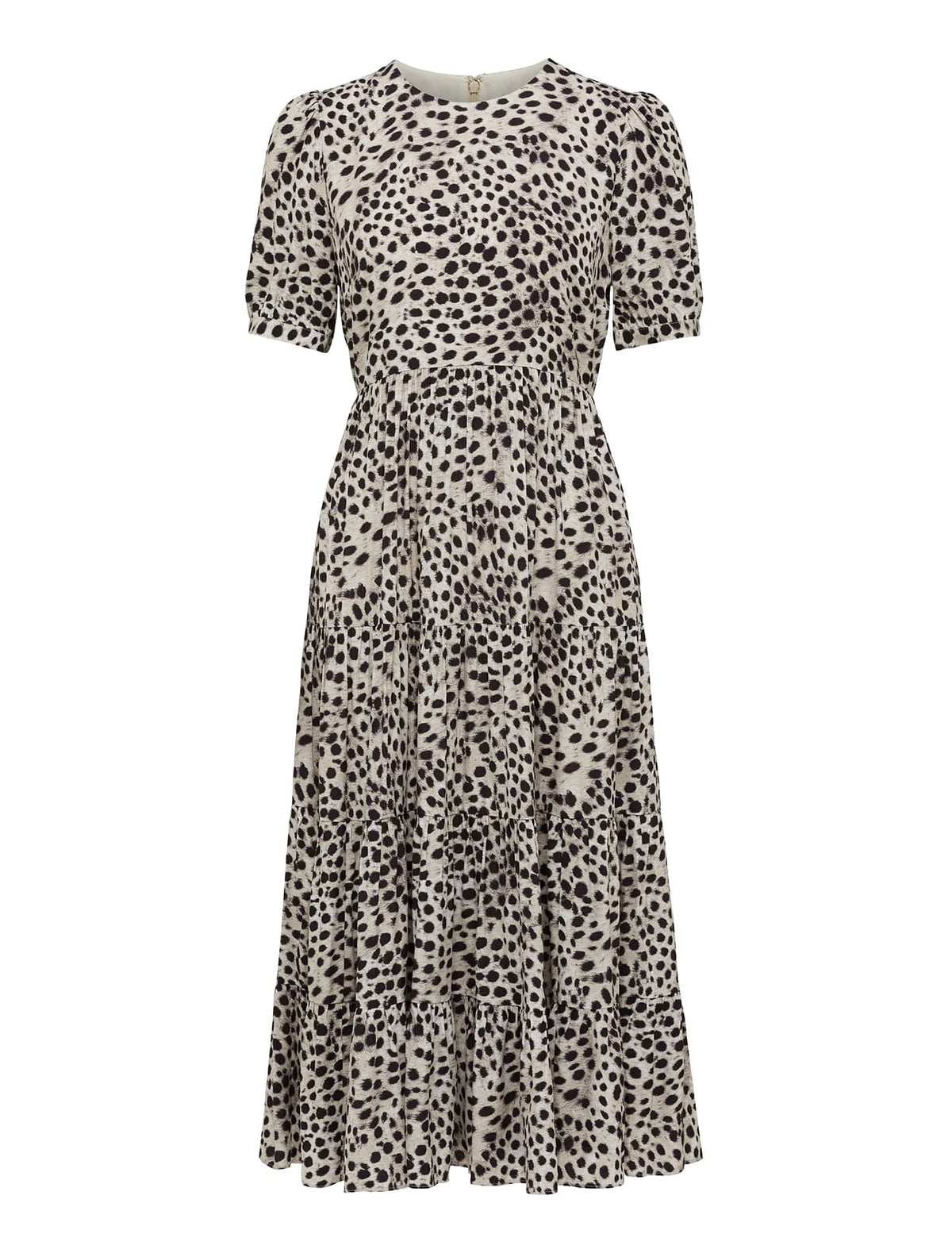 Betty Printed Midi Dress Serval Animal Spot_mannequin