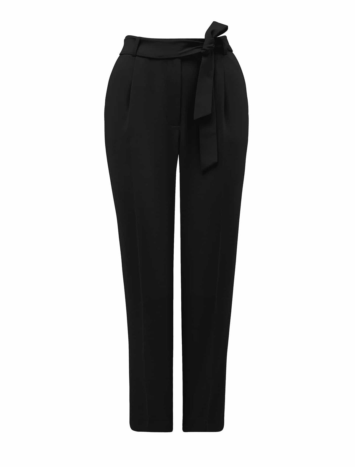 Sadie Tie Waist Slim Pants Black_mannequin
