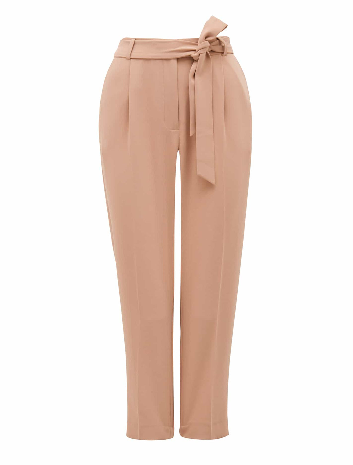 Sadie Tie Waist Slim Pants Praline_mannequin