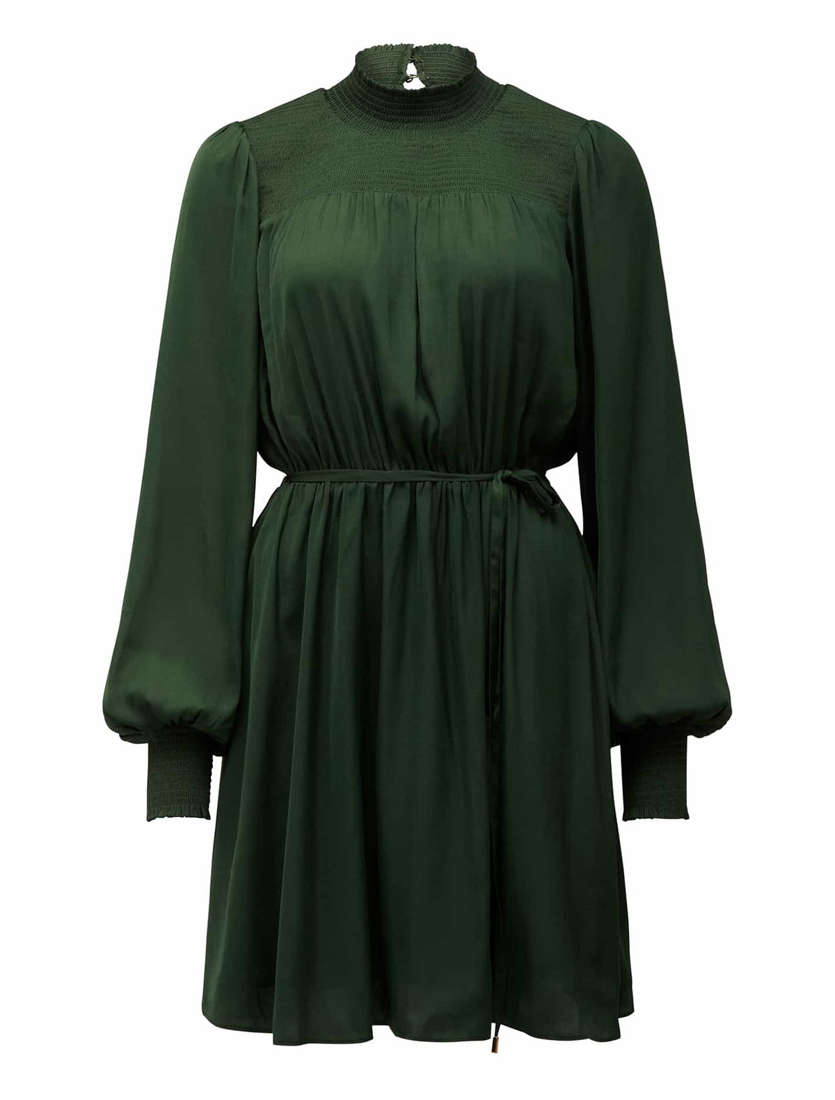 Romy Shirred Skater Dress Midnight Forest_mannequin