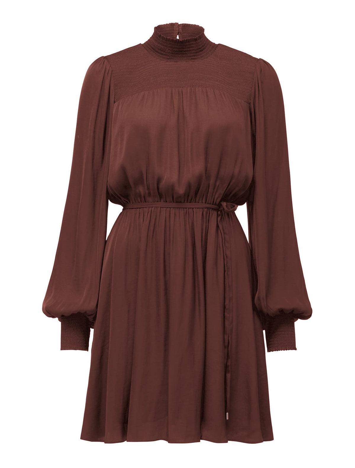 Romy Shirred Skater Dress Conker_mannequin