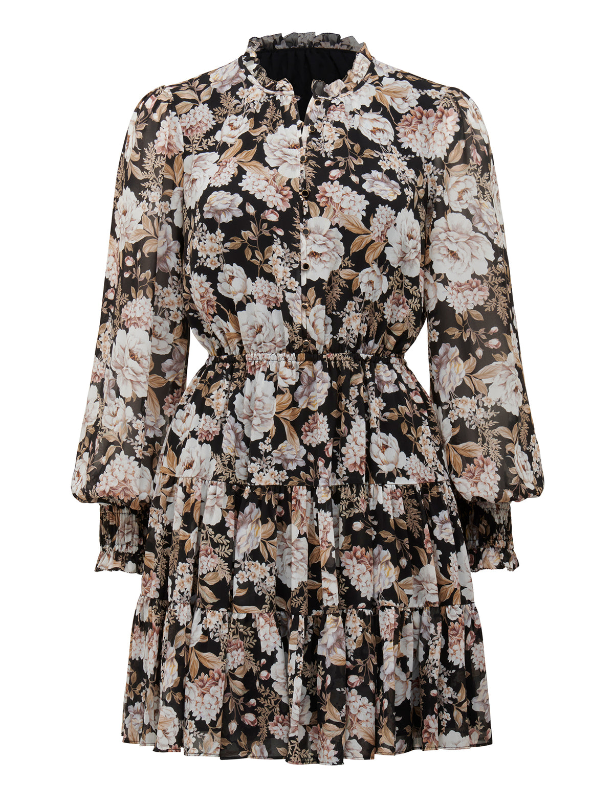 Hunter Tiered Skater Dress Blackburn Floral_mannequin