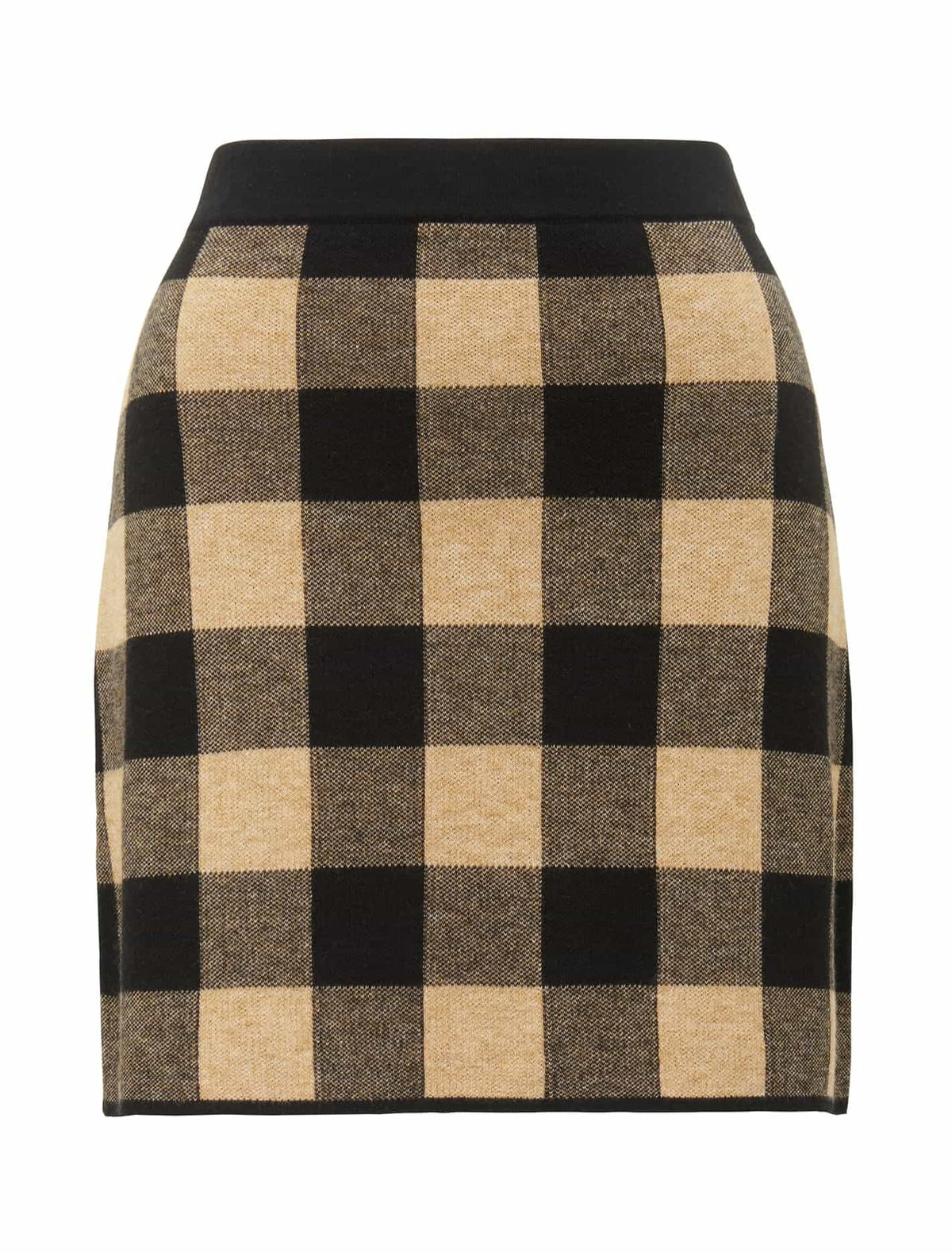Cady Jacquard Check Knit Skirt_mannequin