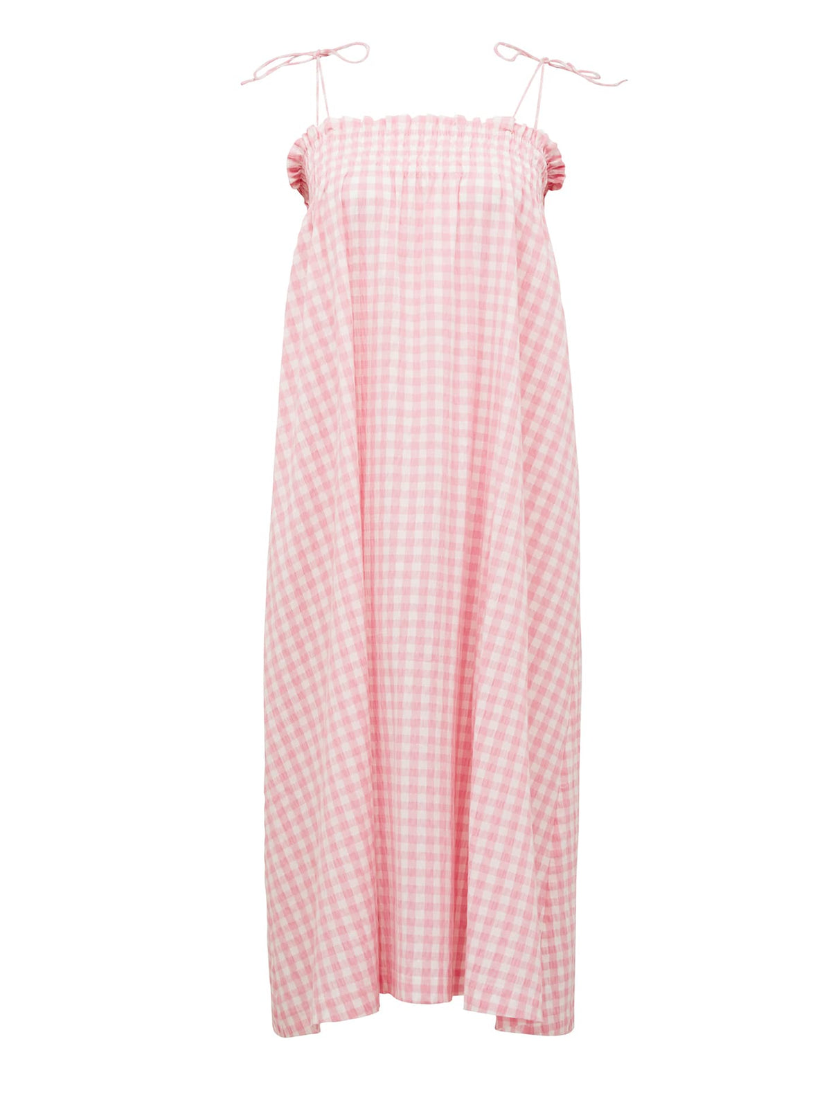 Serena Check Midi Dress Pink Gingham_mannequin