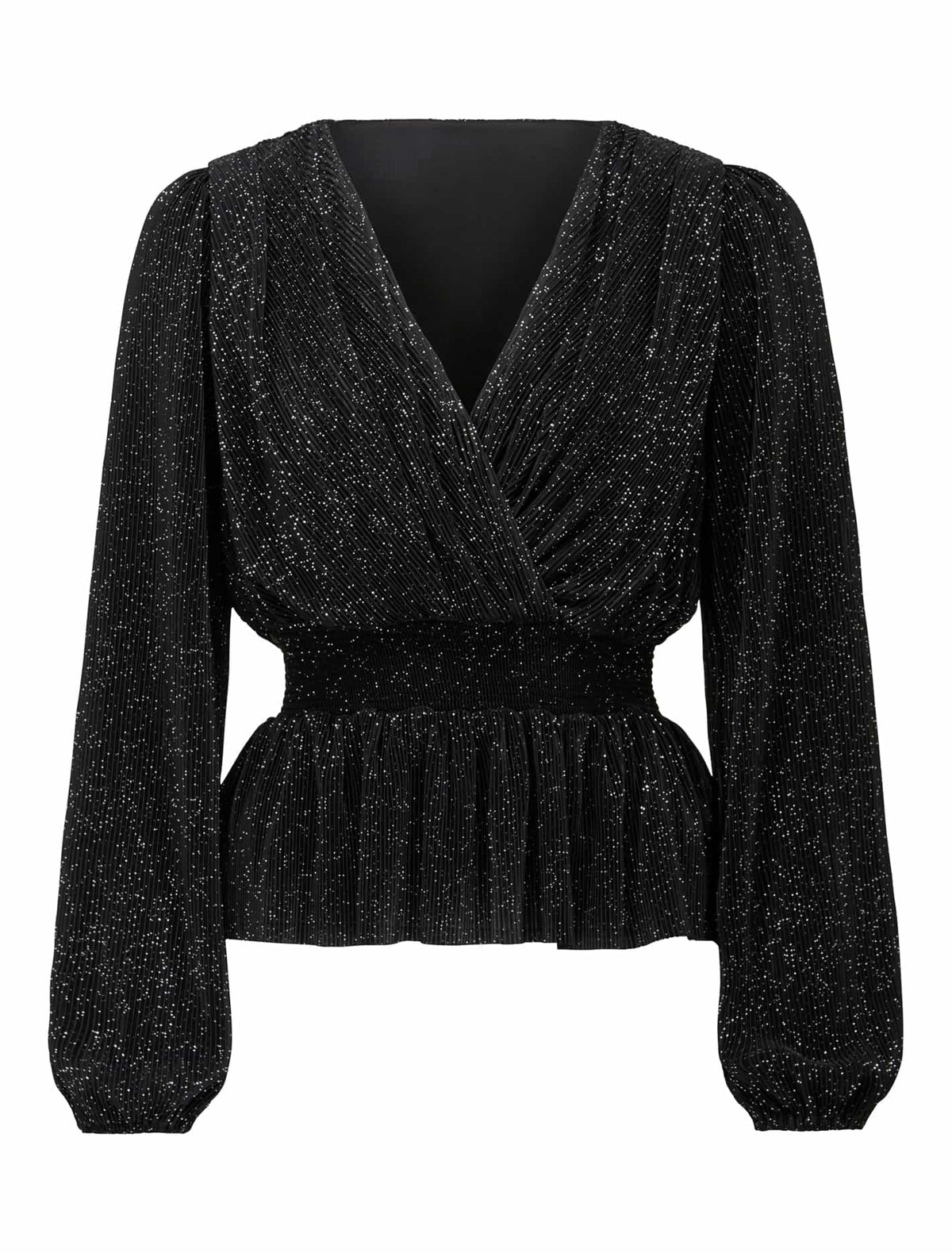 Hailey Plisse Wrap Top Black_mannequin