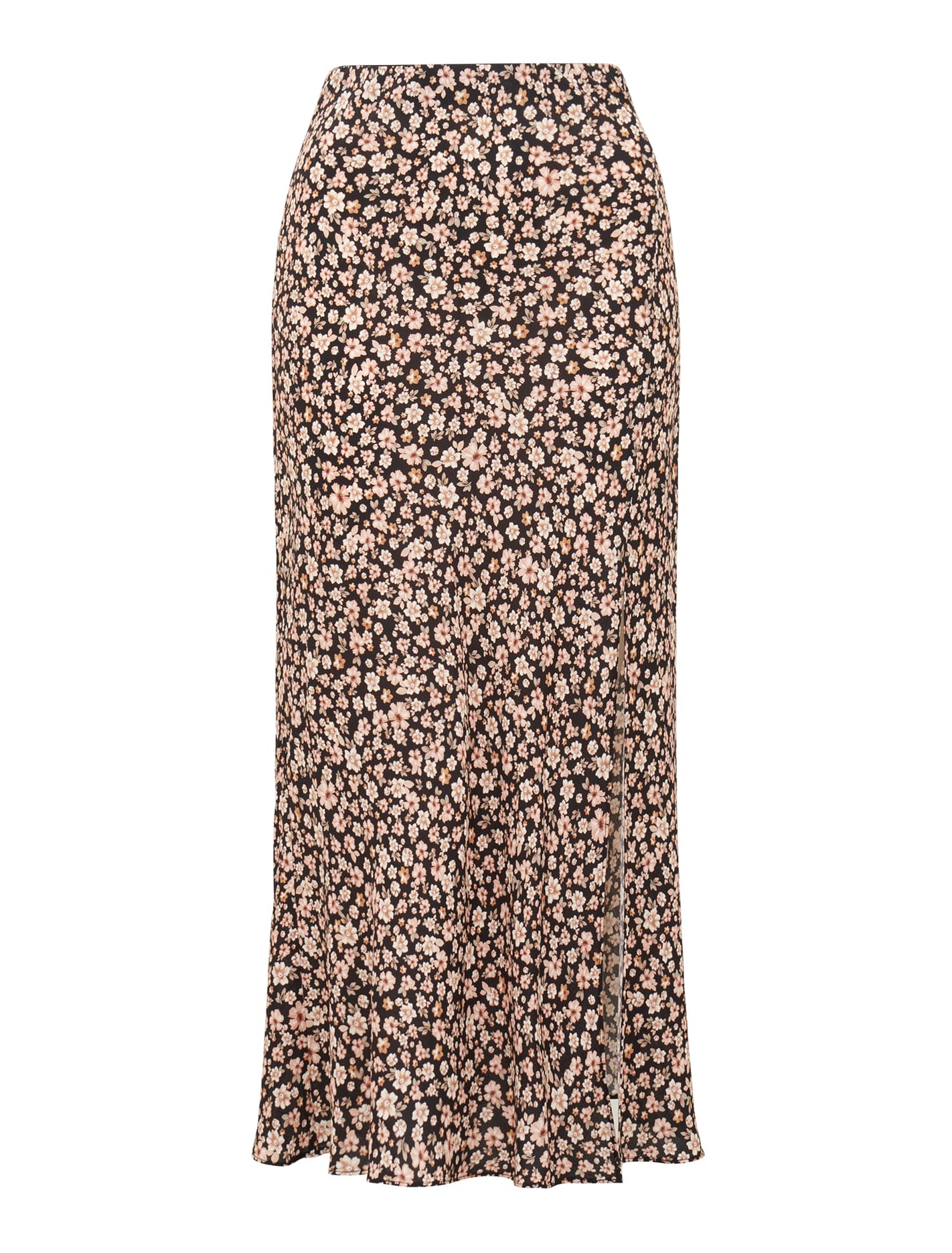 Blanca Petite Bias Split Midi Skirt Rose Cremorne Ditsy_mannequin