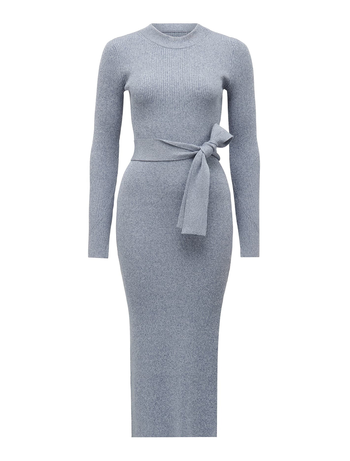 Grayson Midi Knit Dress Blue Space Dye_mannequin
