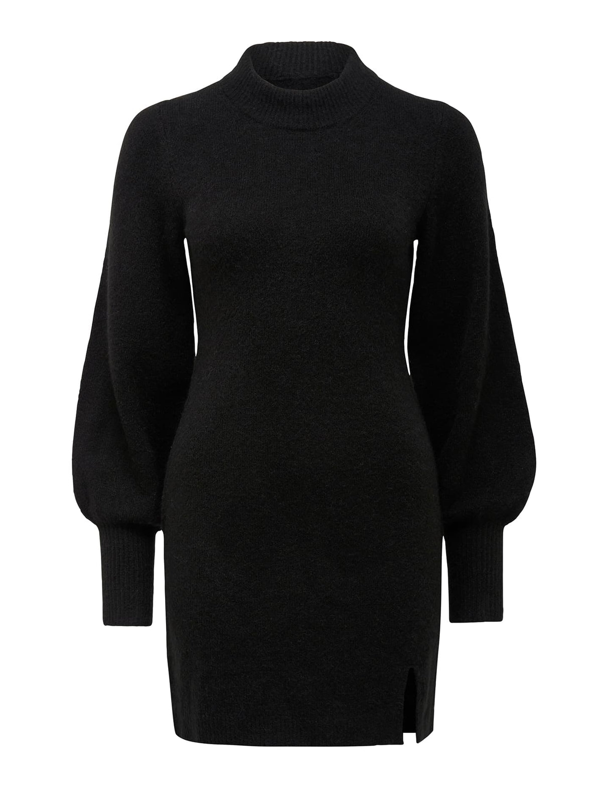 Rebecca Brushed Mini Knit Dress Black_mannequin