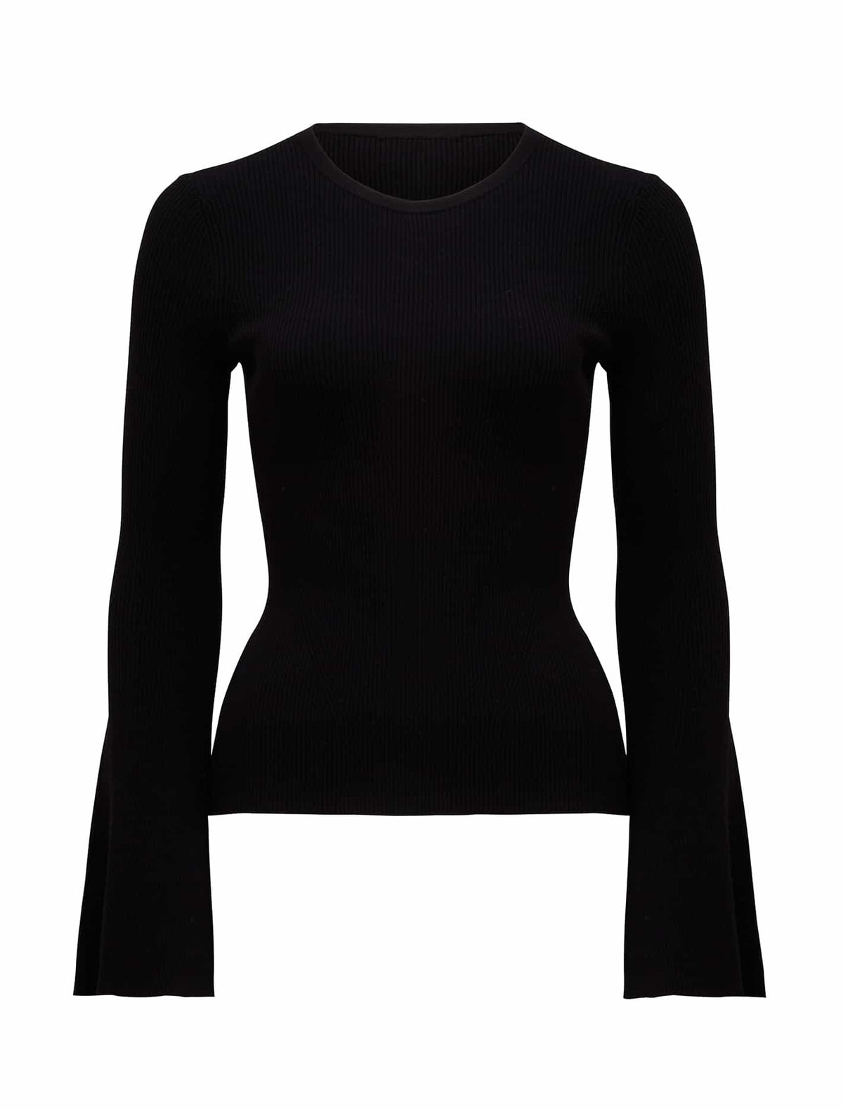 Steph Rib Knit Top Black_mannequin