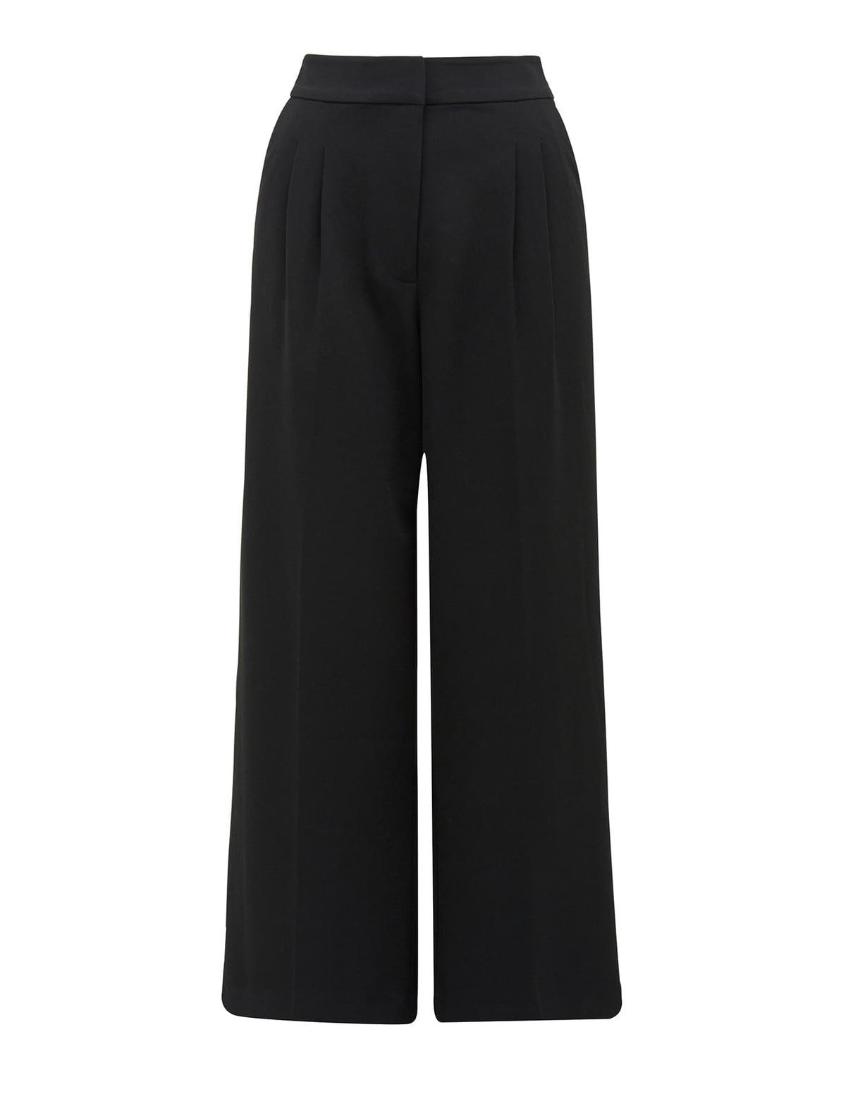 Eileen Petite Tailored Wide-Leg Pants Black_mannequin