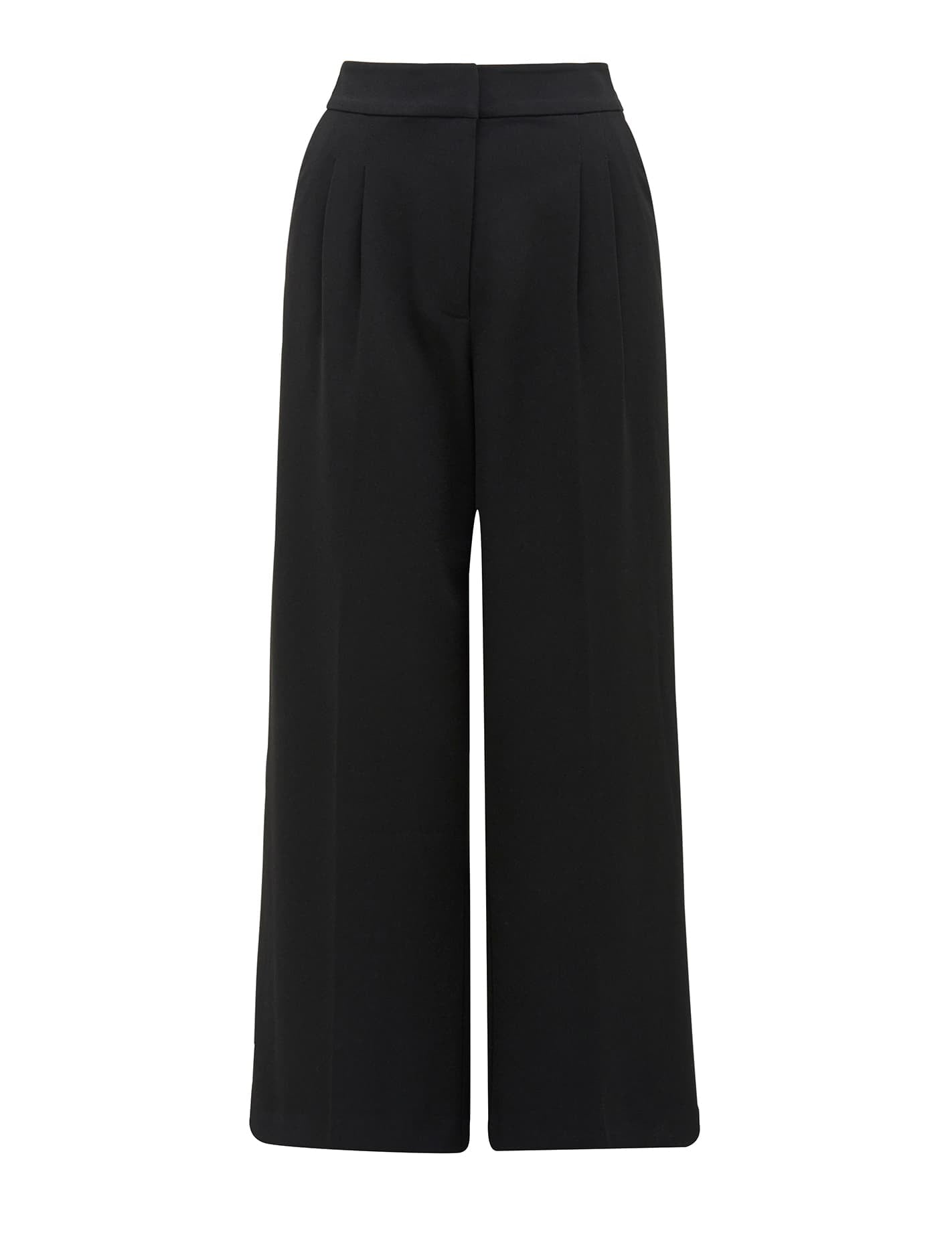 Eileen Petite Tailored Wide-Leg Pants Black_mannequin